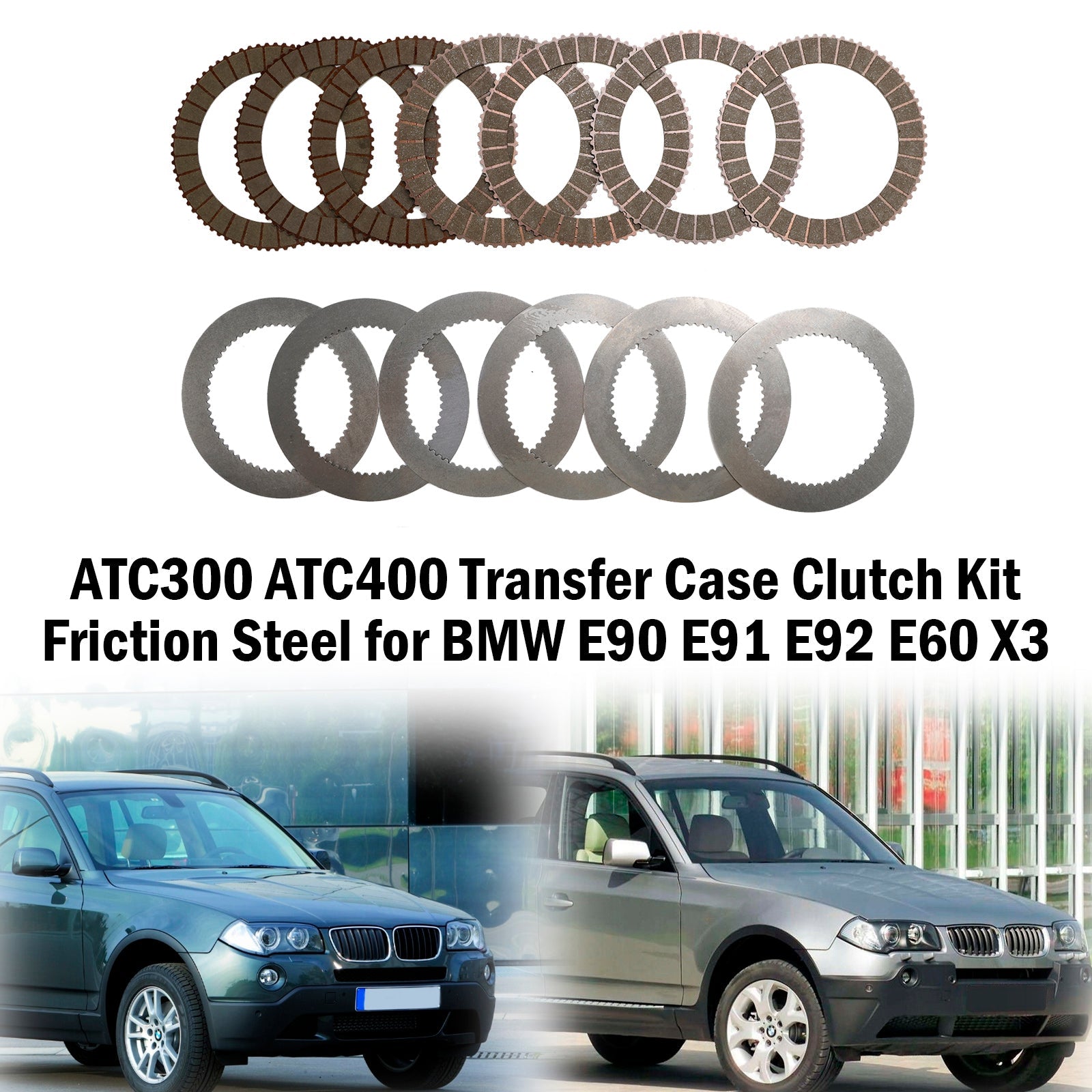 Kit de embrague de caja de transferencia ATC300 ATC400 con placas de embrague de acero para BMW E90 E91 E92 E60 X3