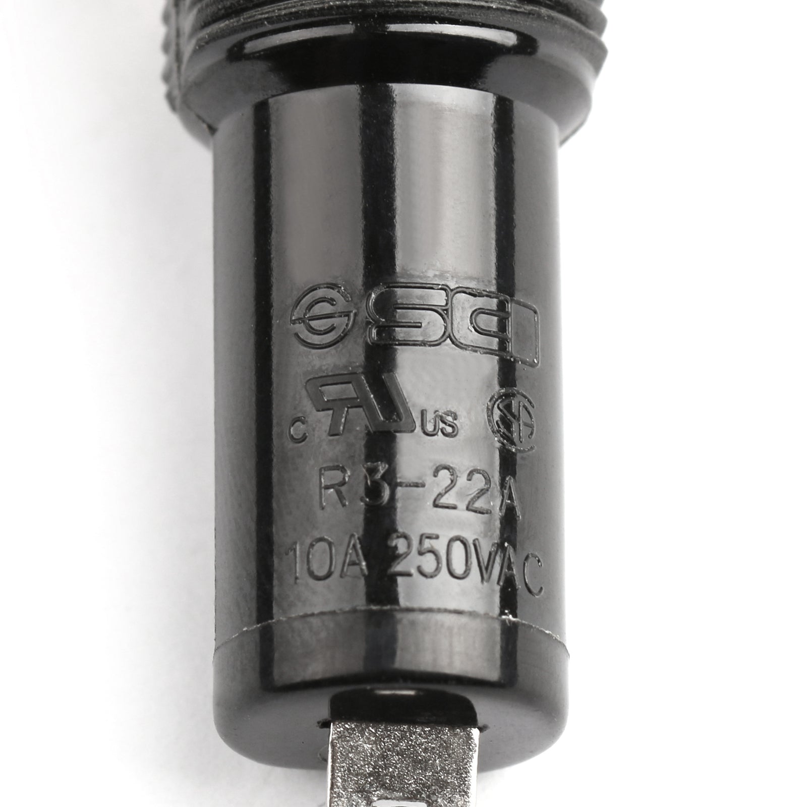 SCI R3-22 Support de fusible de châssis à montage sur panneau pour fusibles en verre 6x30mm 10A 250V