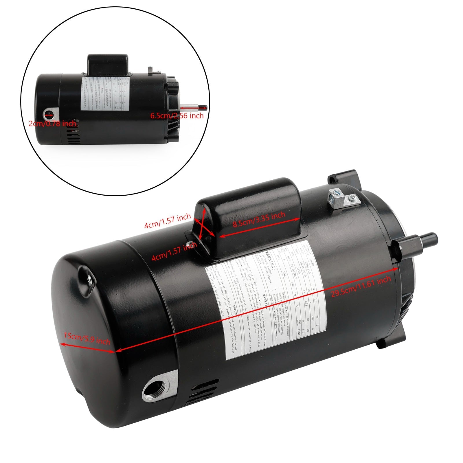 Moteur de pompe de piscine SP2615X20 UST1202 pour Hayward Super Pump 2 HP avec GO-KIT-3