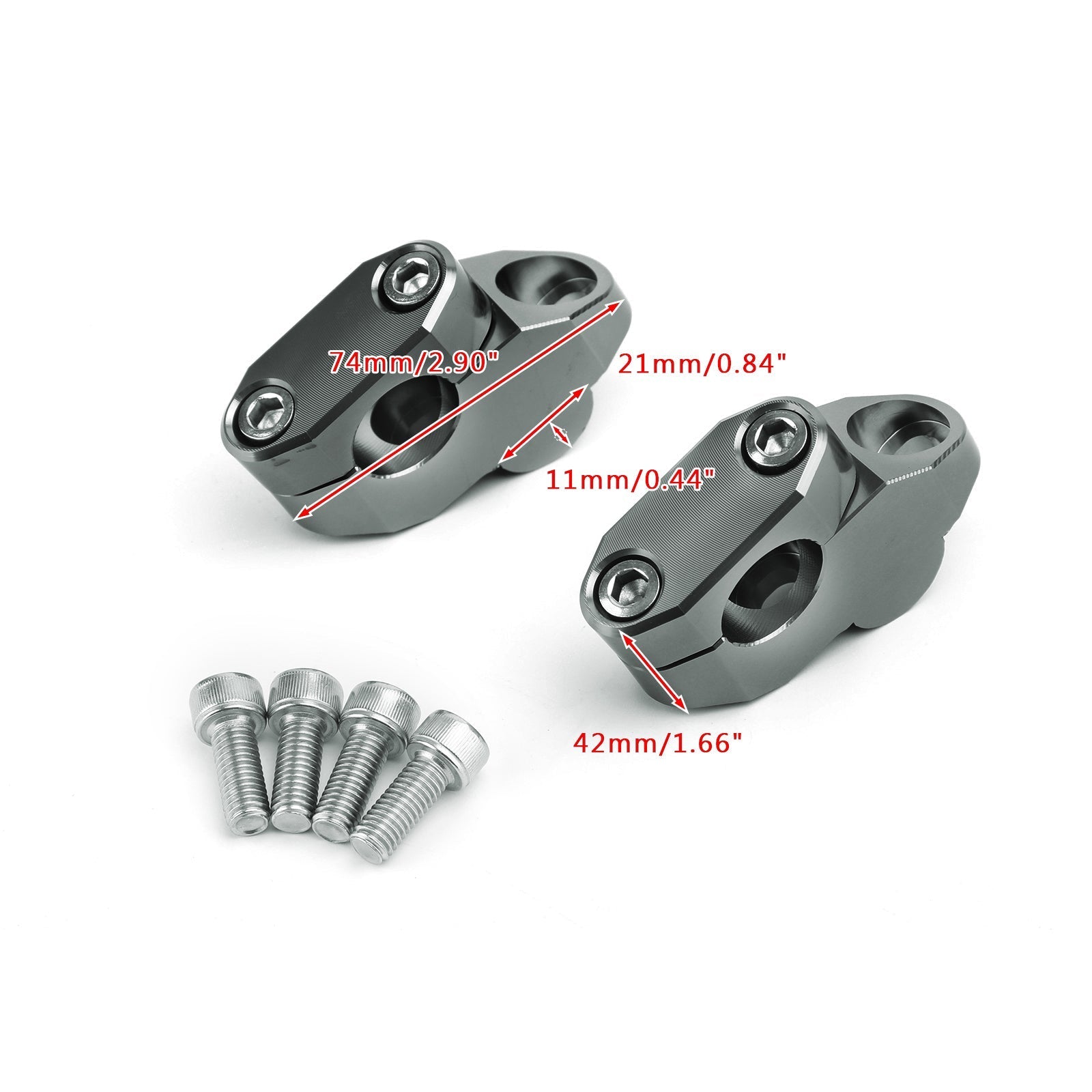 Billet aluminium 7/8 "Kit d'extensions de rehausseurs de guidon 22mm pour Yamaha pour Honda pour Ducati pour KTM pour Kawasaki pour Suzuki générique