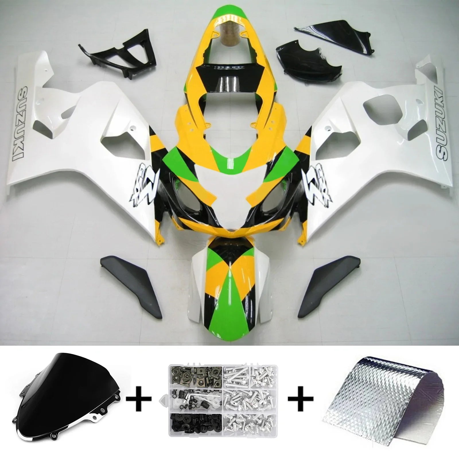 Amotopart Suzuki GSXR 600/750 2004-2005 Kit Carenatura Plastica ABS per Carrozzeria