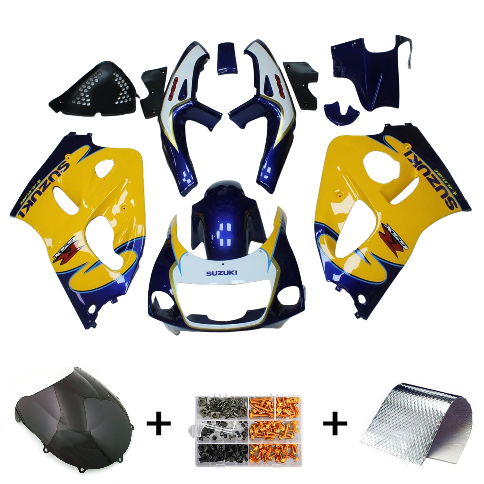 Amotopart Suzuki GSXR600 1996-2000 GSXR750 1996-1999 Kit de carenado de carrocería