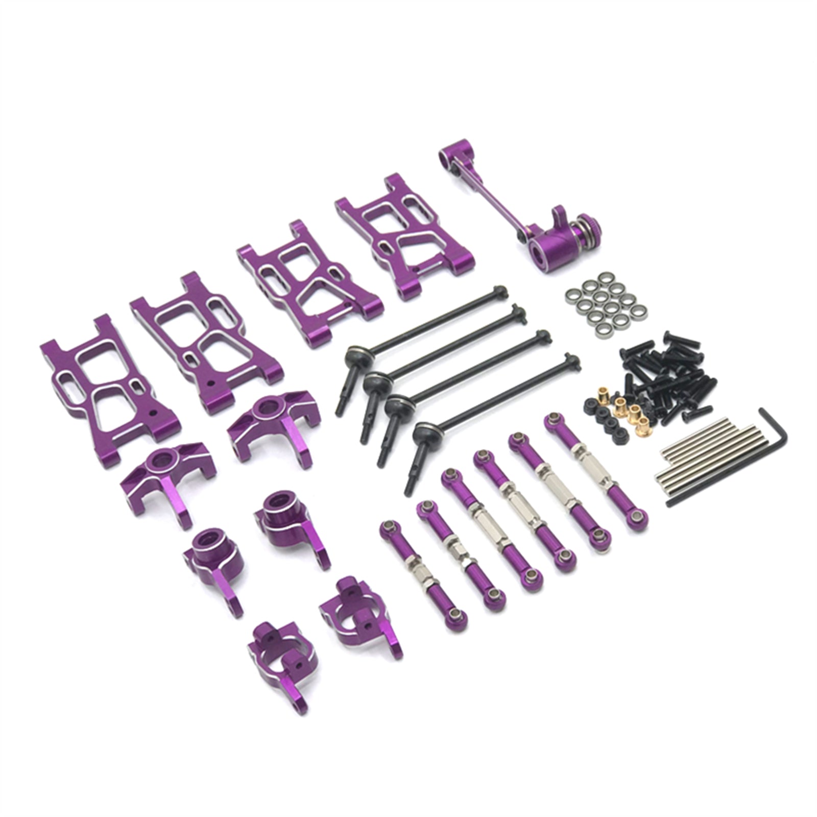 Mise à niveau des pièces métalliques pour Wltoys 1:14 144001 1/12 124017 Base de bras oscillant de voiture RC C