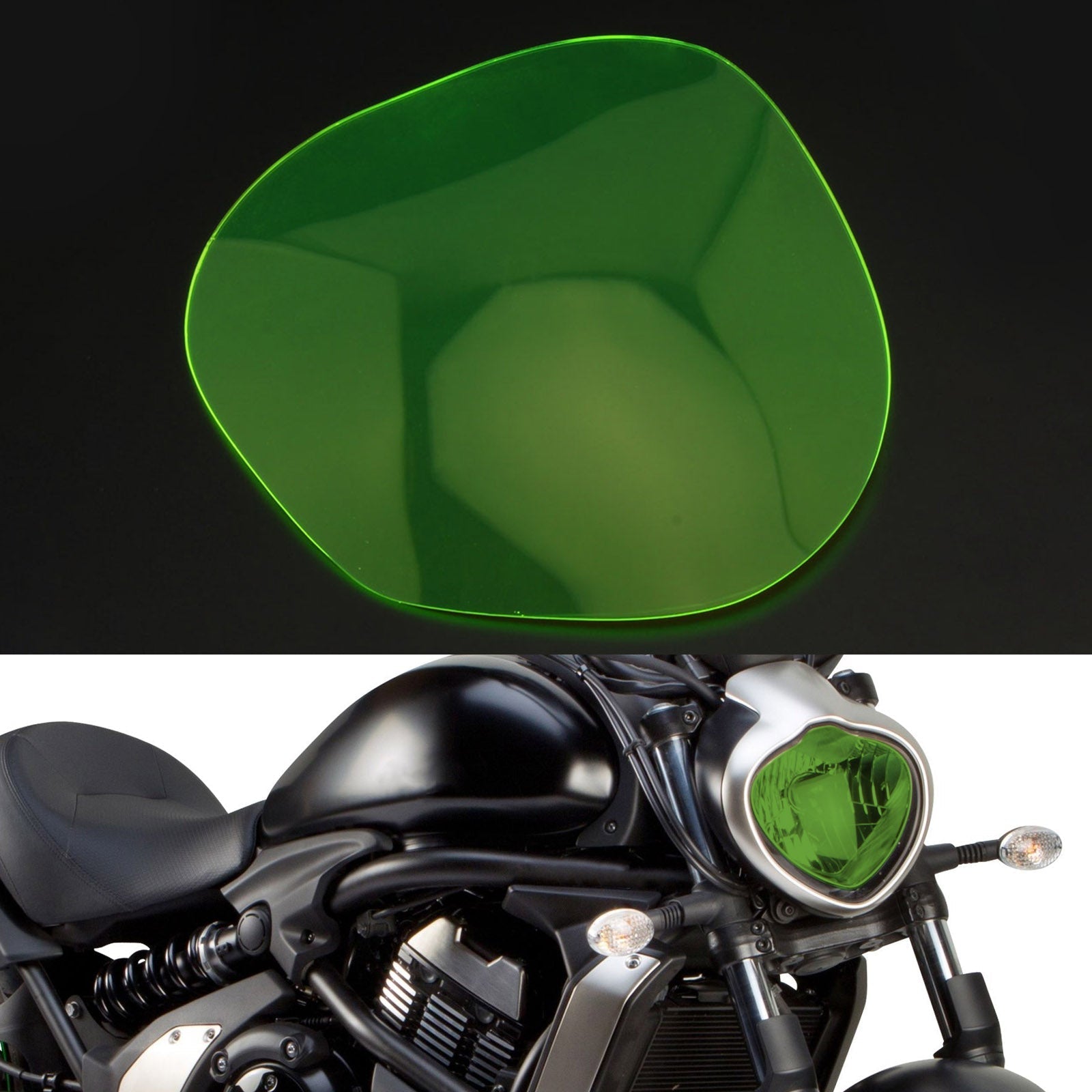 Pokrywa ochronna soczewki przedniego reflektora pasuje do Kawasaki Vulcan S 2015-2021 Generic Smoke