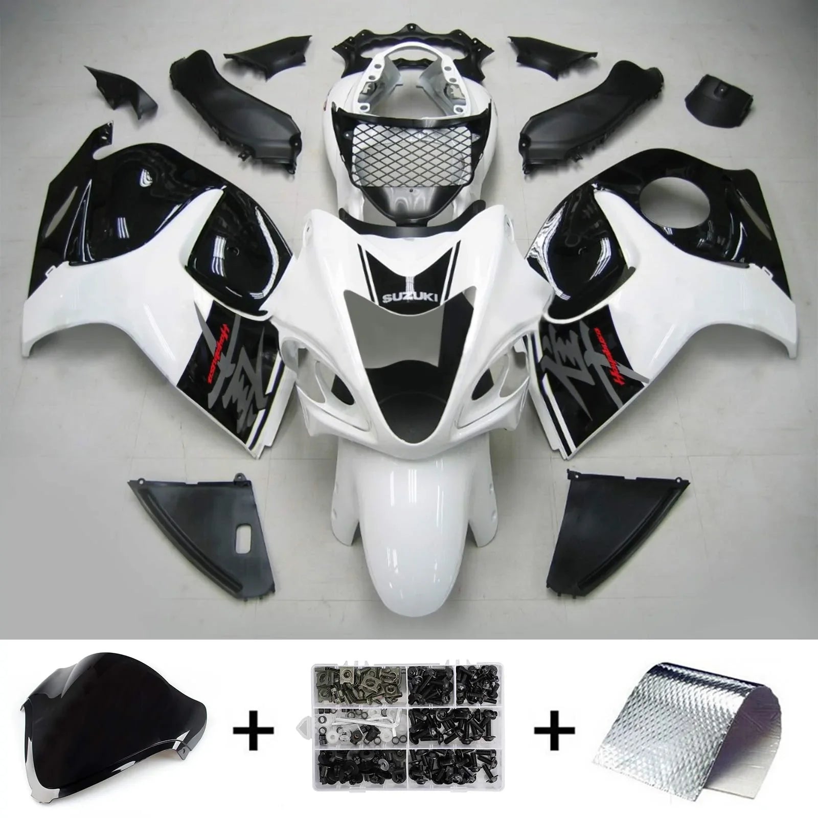 Amotopart Suzuki Hayabusa GSXR1300 2008-2020 Kit Carenado Carrocería Plástico ABS