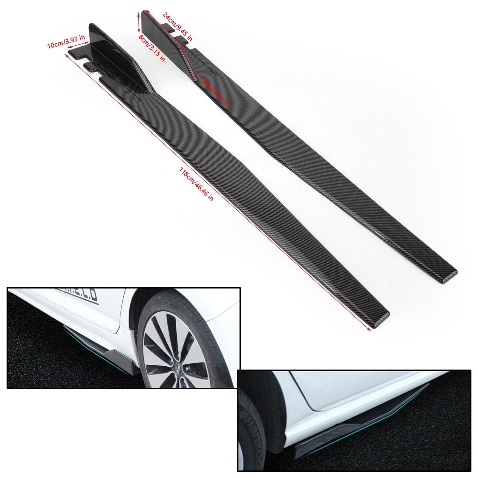 Honda Civic Accord S2000 Jupes latérales en fibre de carbone Diffuseur Winglet Wings Generic