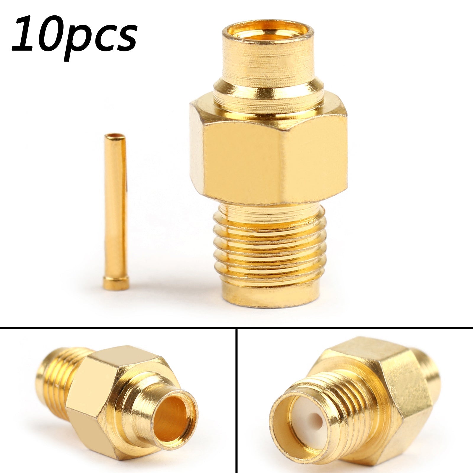 10 pièces SMA femelle Jack soudure pour semi-rigide RG402 0.141 "câble RF connecteur