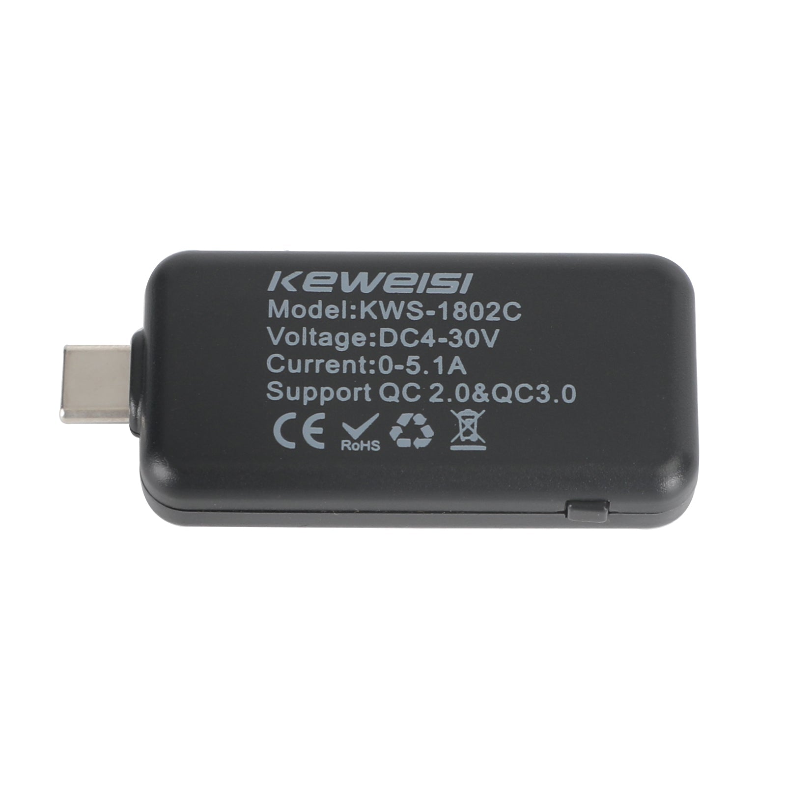 Probador USB tipo C LCD Voltaje actual Capacidad del cargador Monitor Medidor de tiempo de potencia