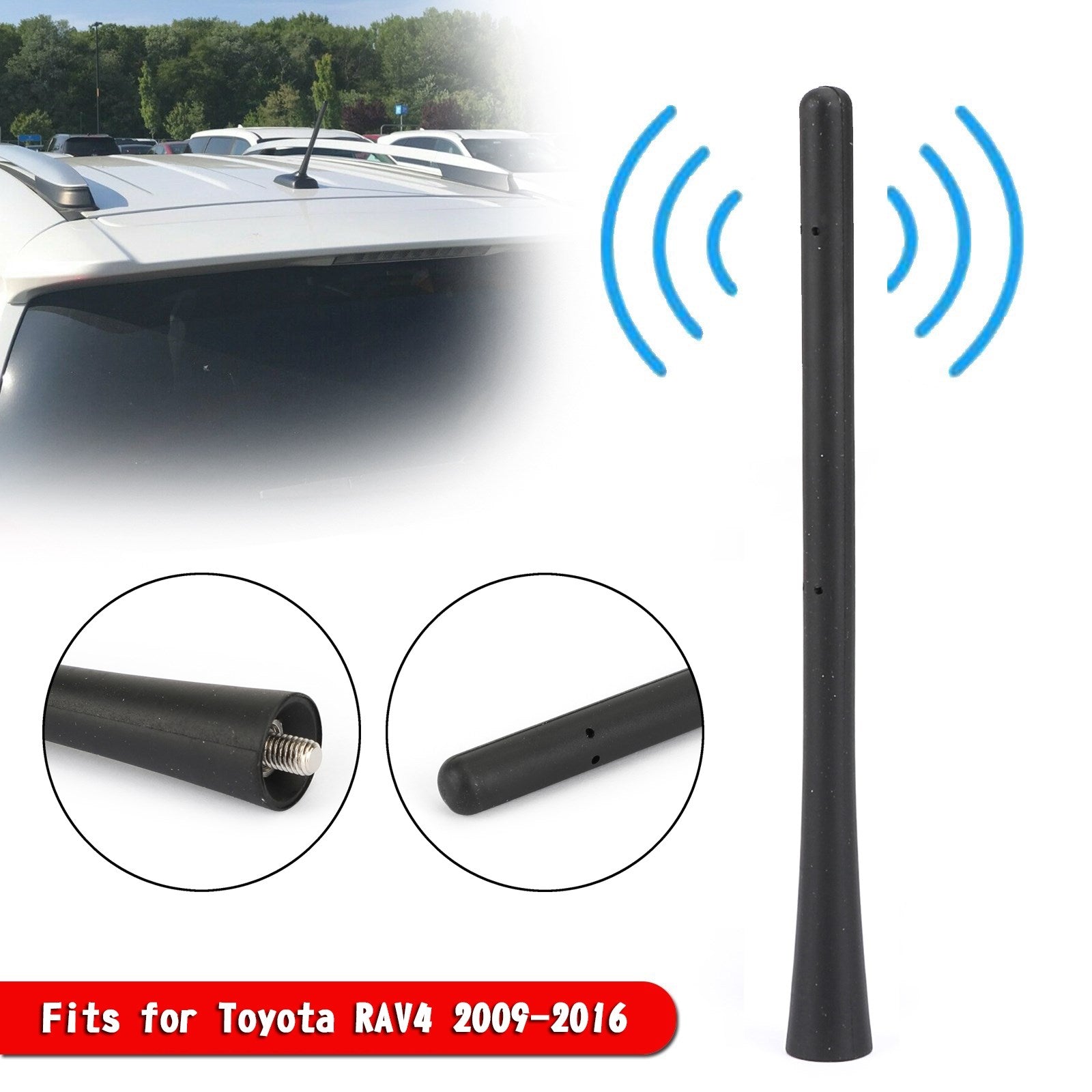 7" Antenna per Auto 863090R010 per Toyota RAV4 2009-2016 Generico
