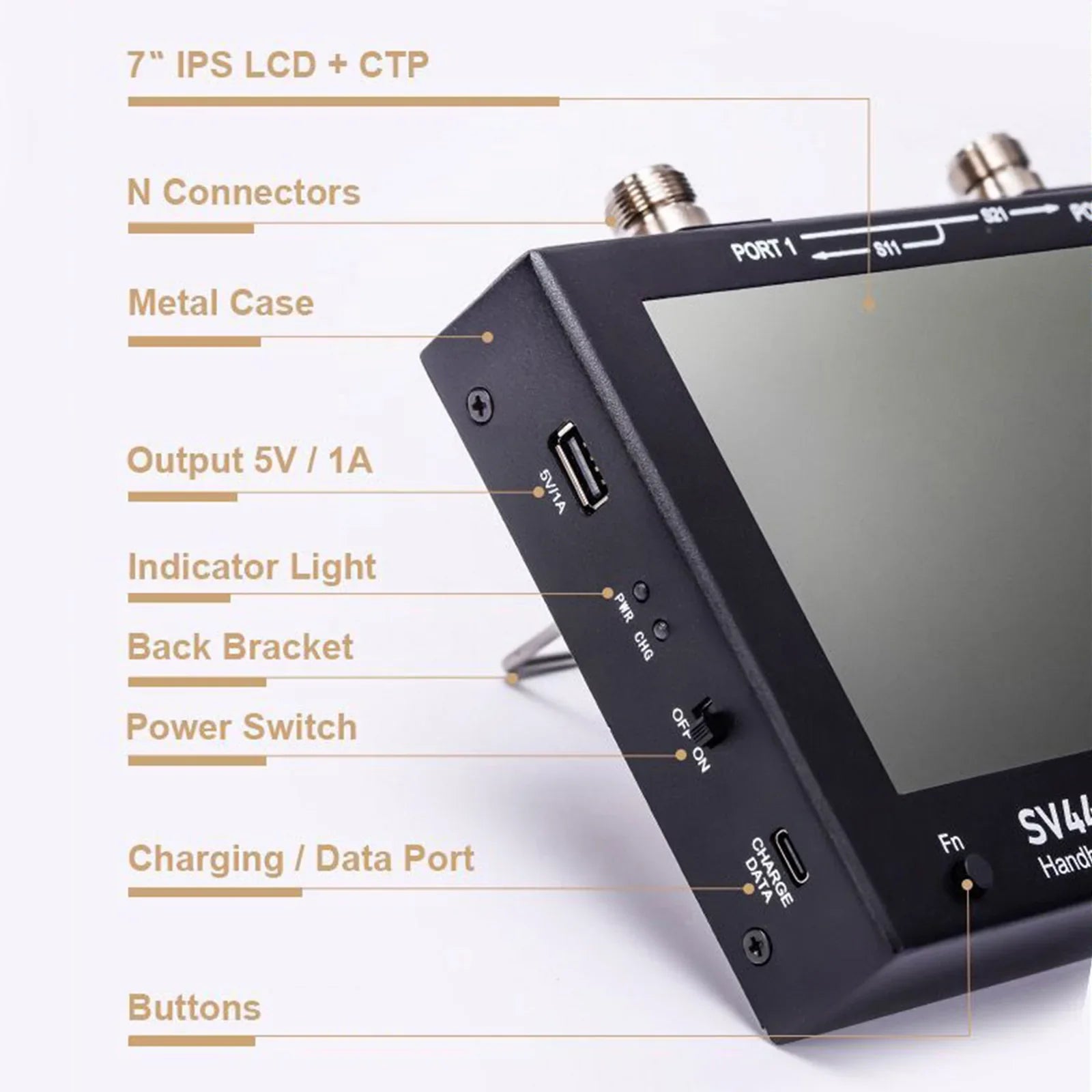 Analyseur de vecteur de réseau vectoriel SV4401A 50KHz-4.4GHz 100Db NanoVNA dynamique