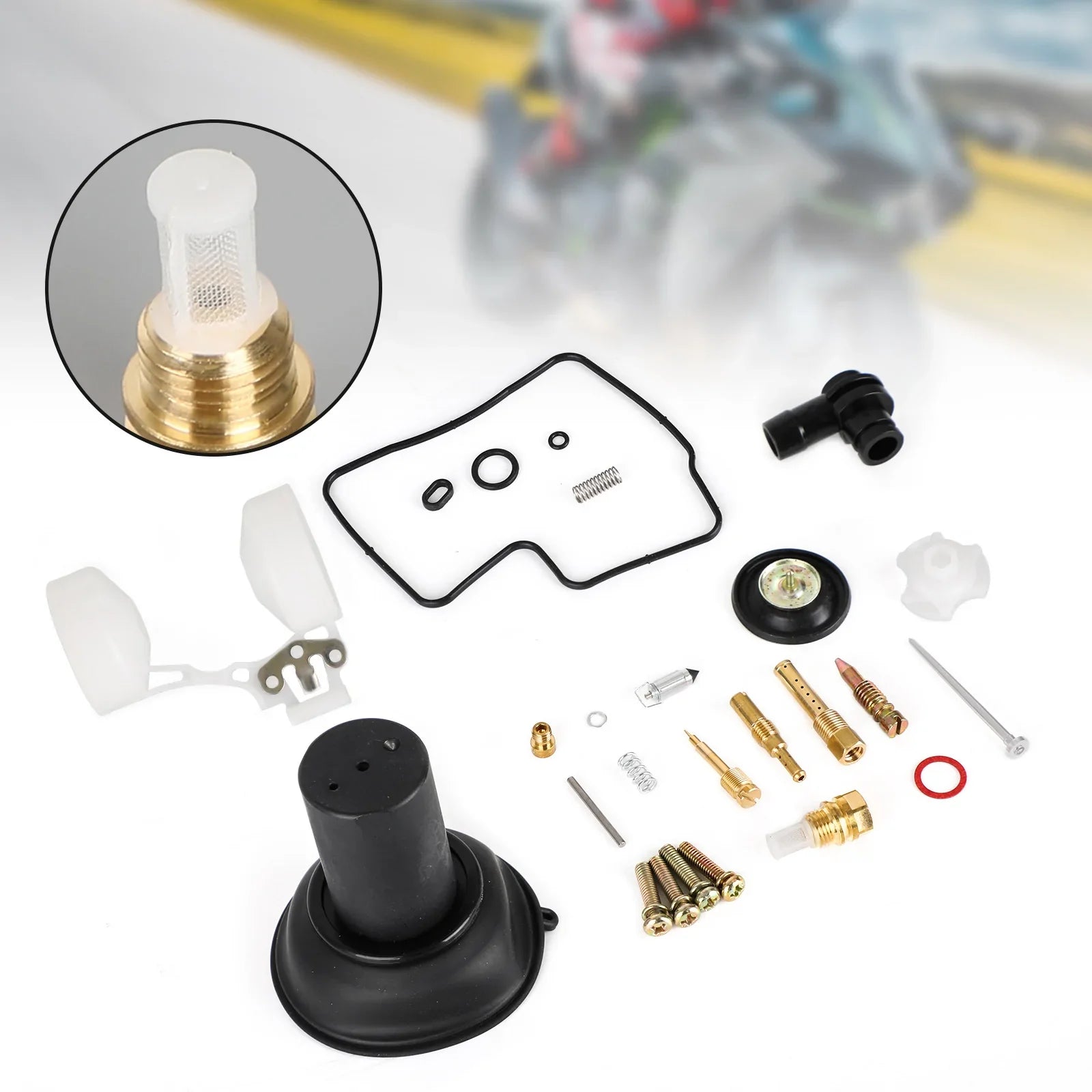 Kit ricostruzione carburatore con stantuffo e galleggiante per generico Honda VLX400 Steed 400