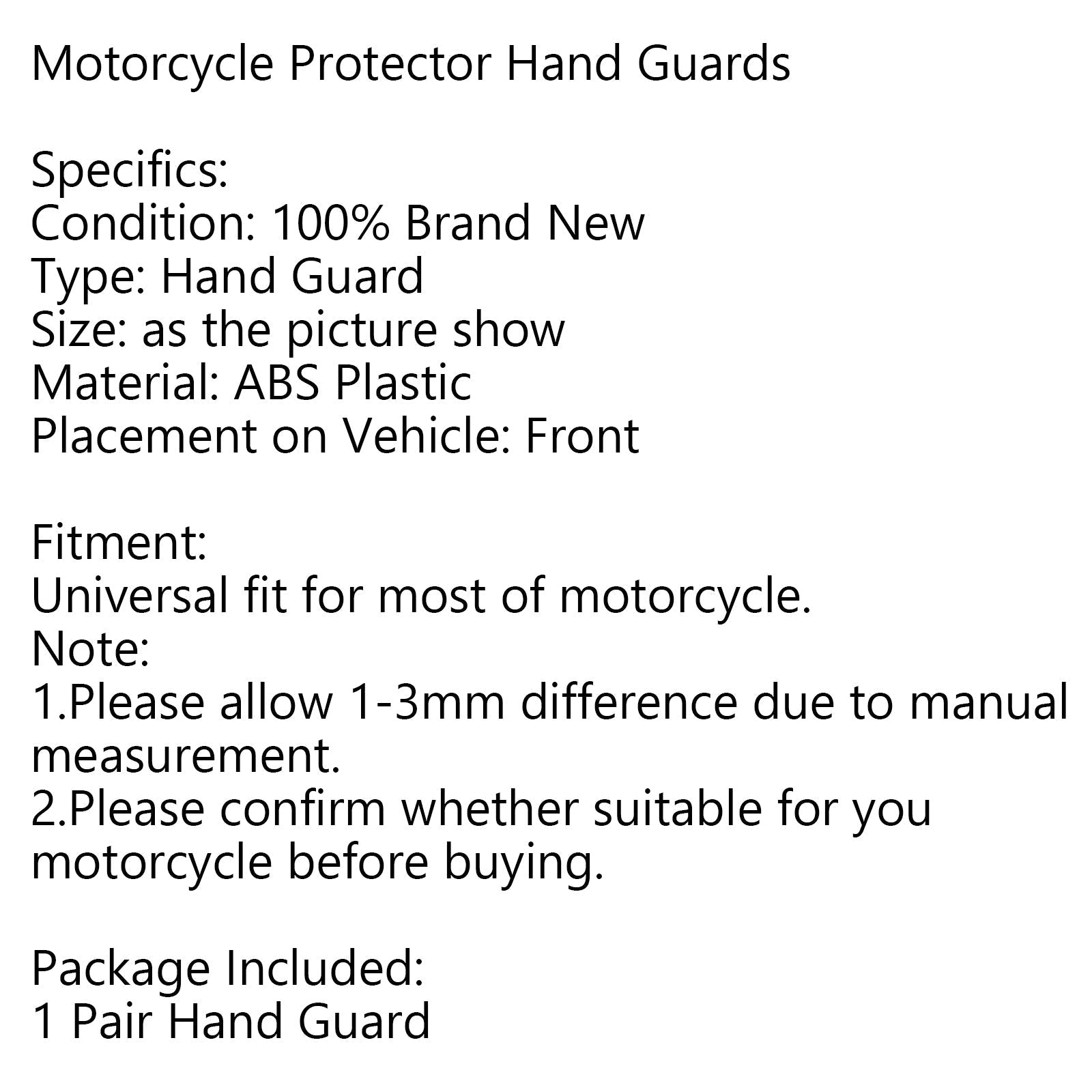 Protecteur universel de coquilles de guidon de garde-main de moto pour Honda Yamaha KTM Generic