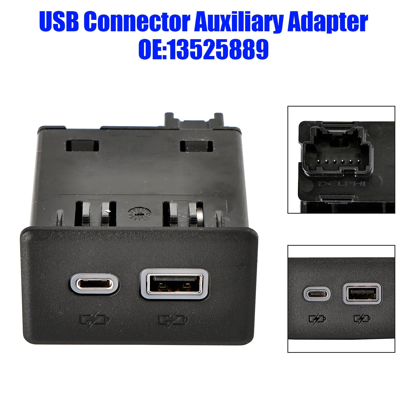 Adaptateur auxiliaire de connecteur USB 13525889 pour Silverado Sierra 1500 2500 3500