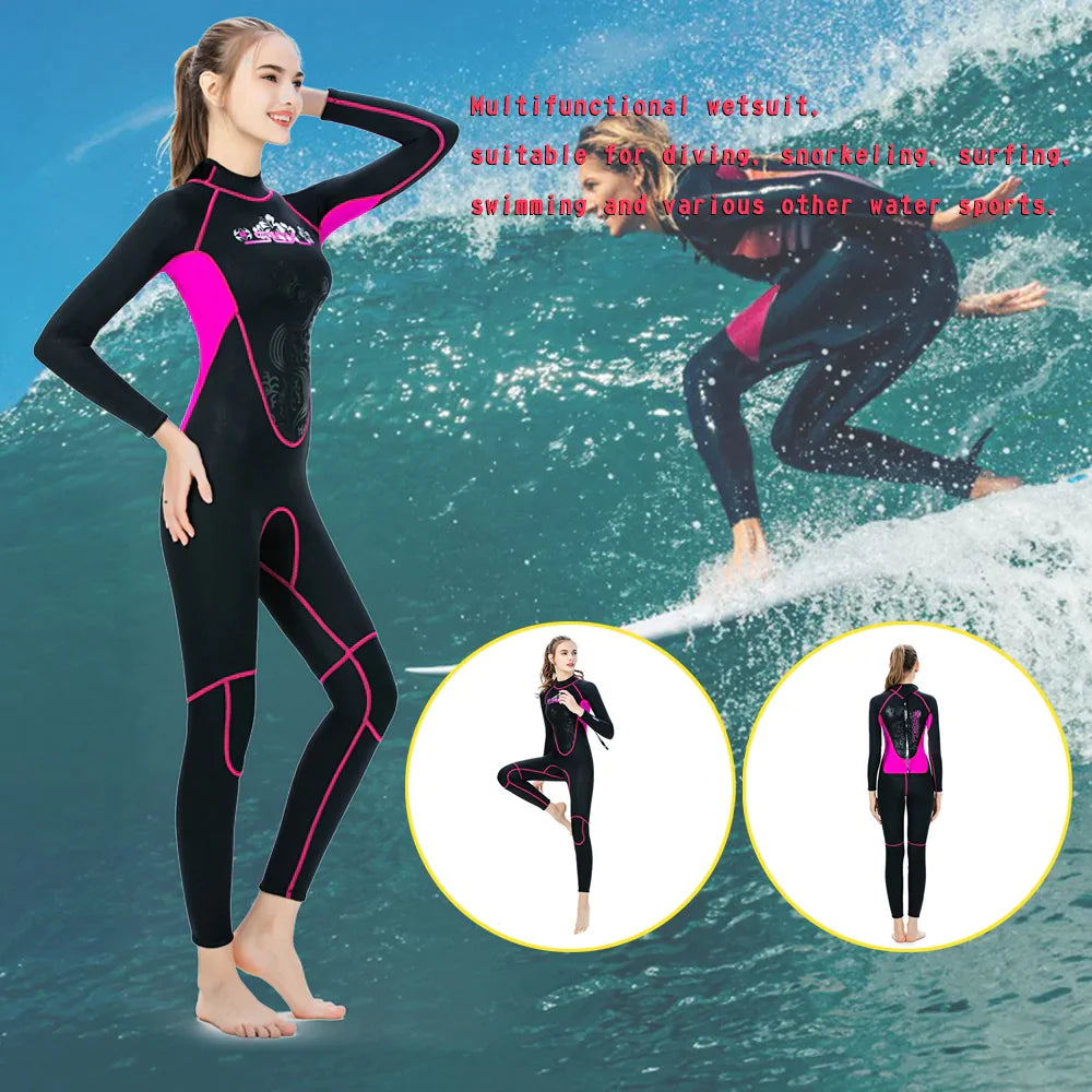 3 mm vrouwen neopreen surfcombinatie van duik full body duiken in triatlon apneu