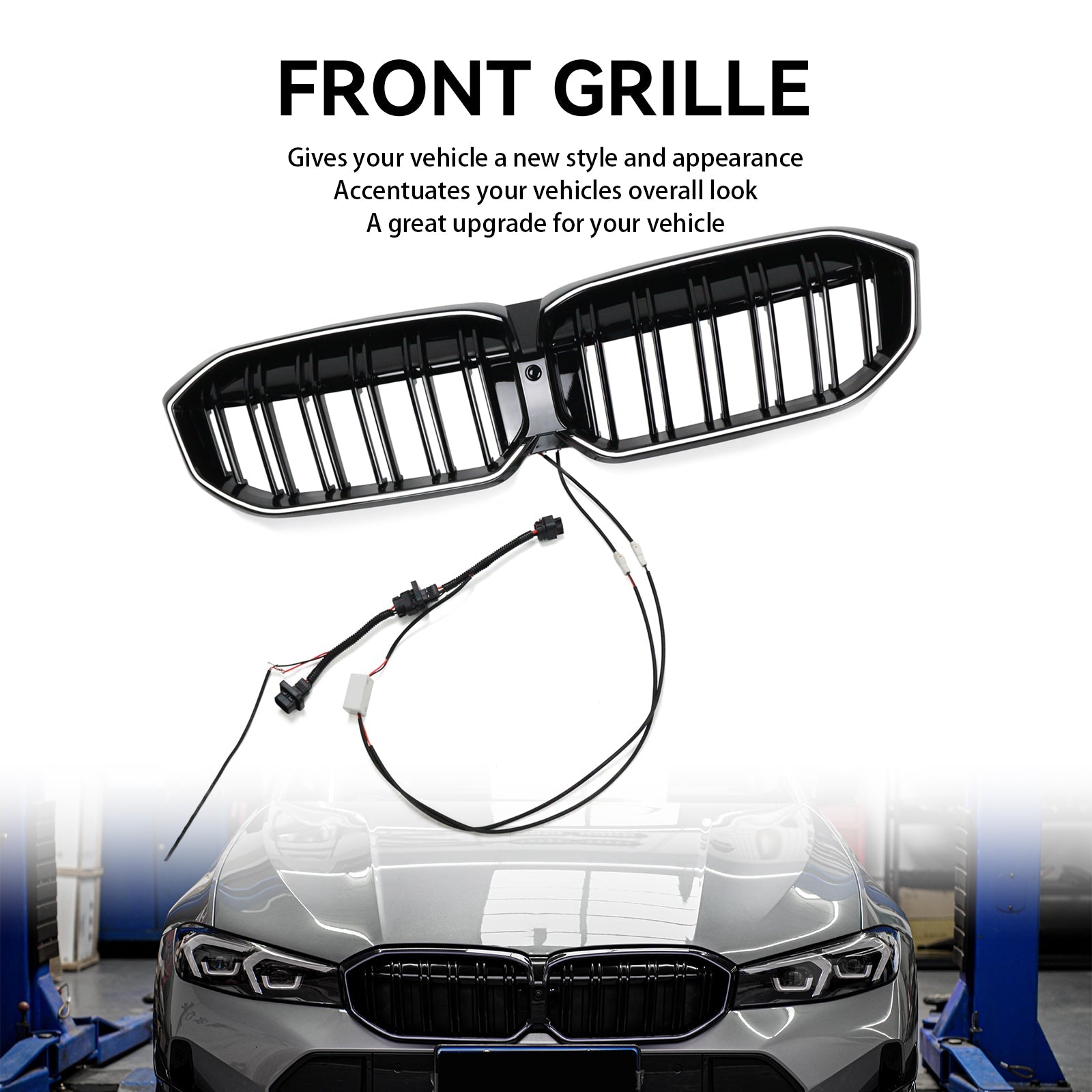 BMW Série 3 G20 G28 2023-2024 Grille de calandre avant double ligne noire