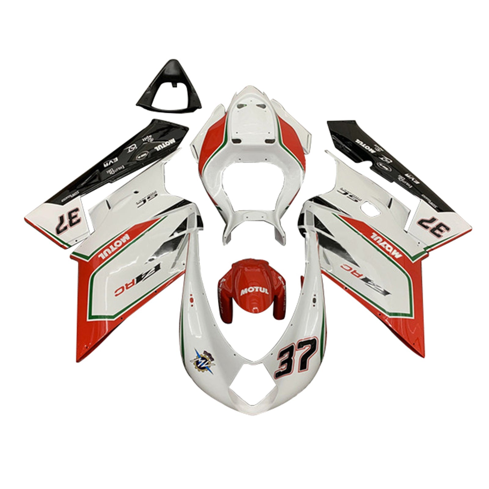 Amotopart MV Agusta F4 1000 2005-2006 Kit carena carrozzeria in plastica ABS