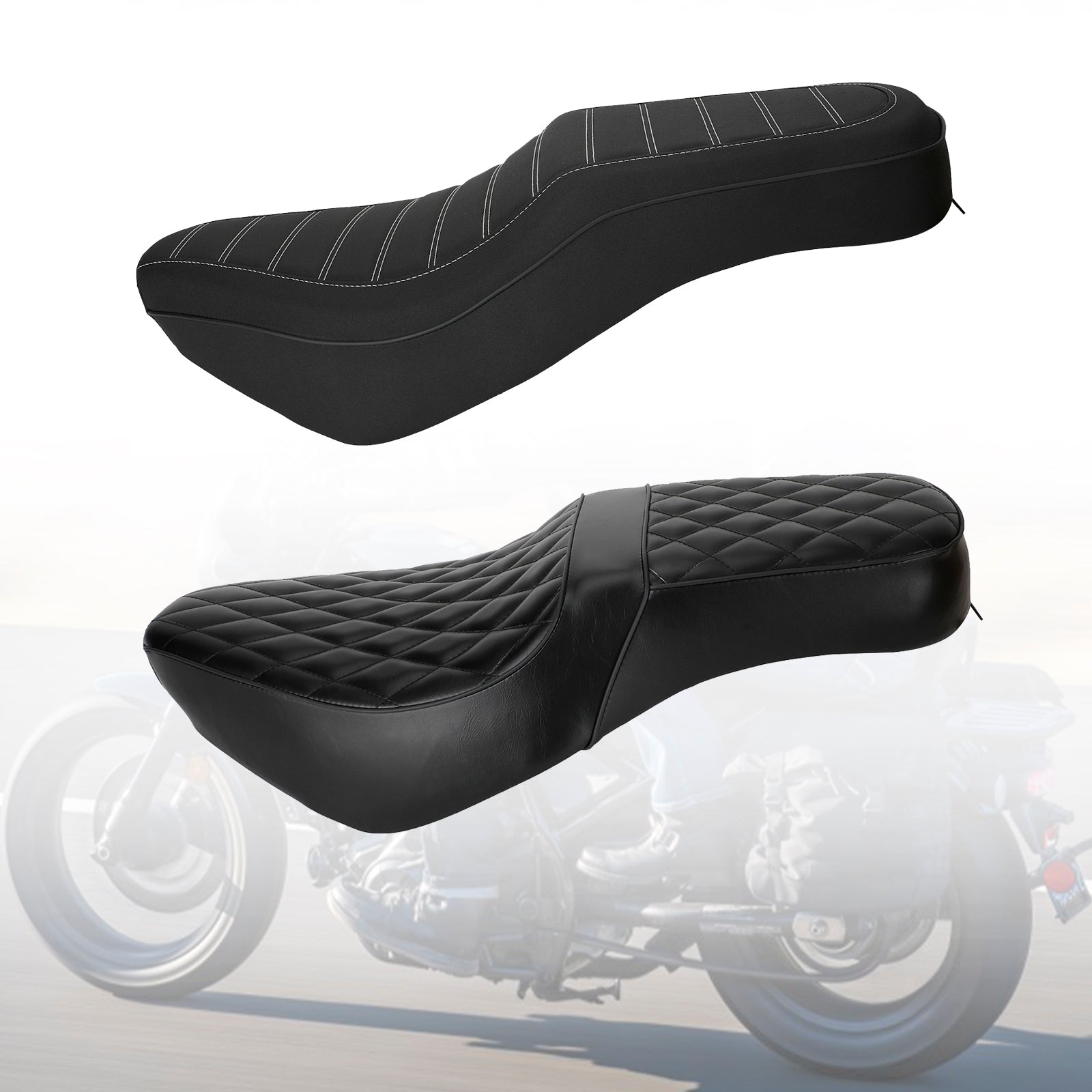 2021-2022 HONDA Rebel 1100 CM1100 Cojín completo para asiento de pasajero, negro mate