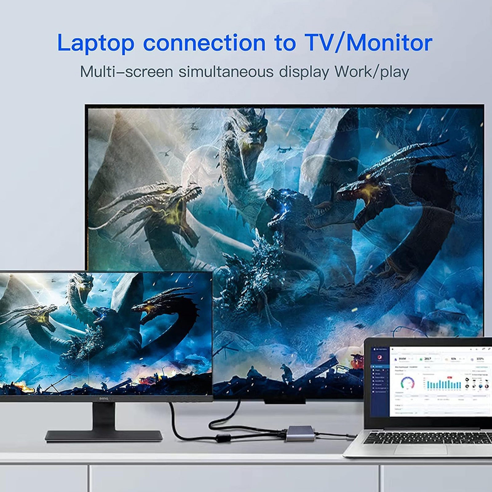 USB3.0 Type-C naar Dual HD 1080P Converter Schermuitbreiding voor laptop Hetzelfde scherm