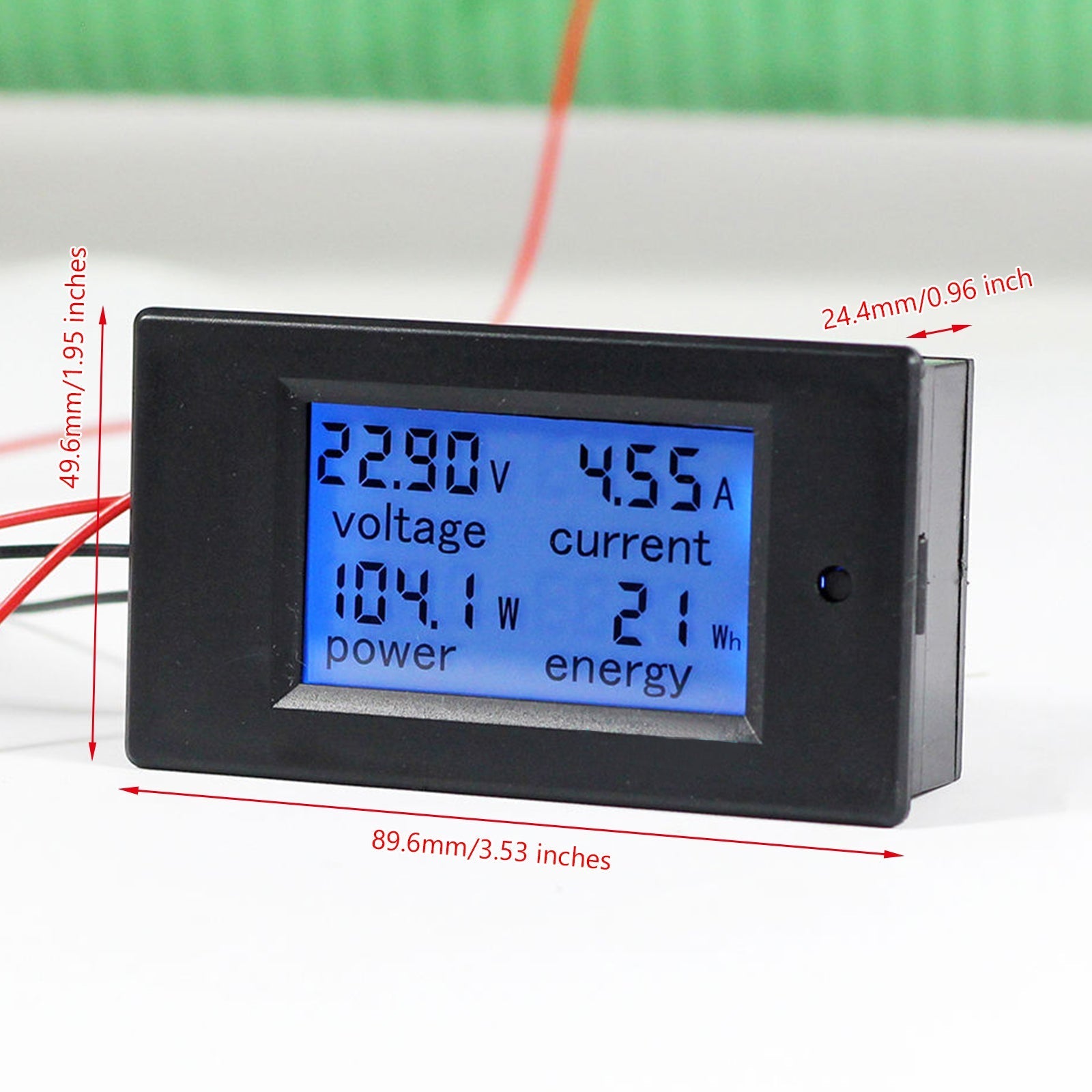 DC 20A 100V LCD Numérique Volt Tension Watt Courant Compteur De Puissance Ampèremètre Voltmètre