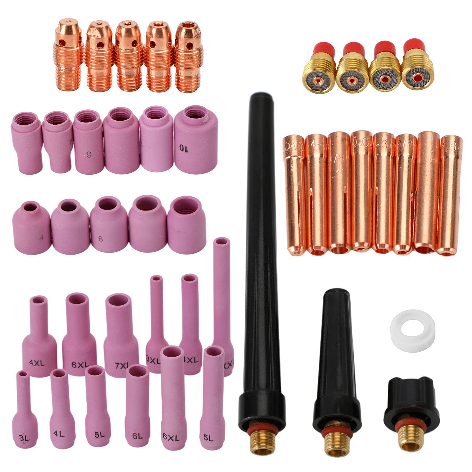 46 pièces Tig gaz lentille collet corps taille assortie ajustement torche de soudage Tig Wp9 20 25