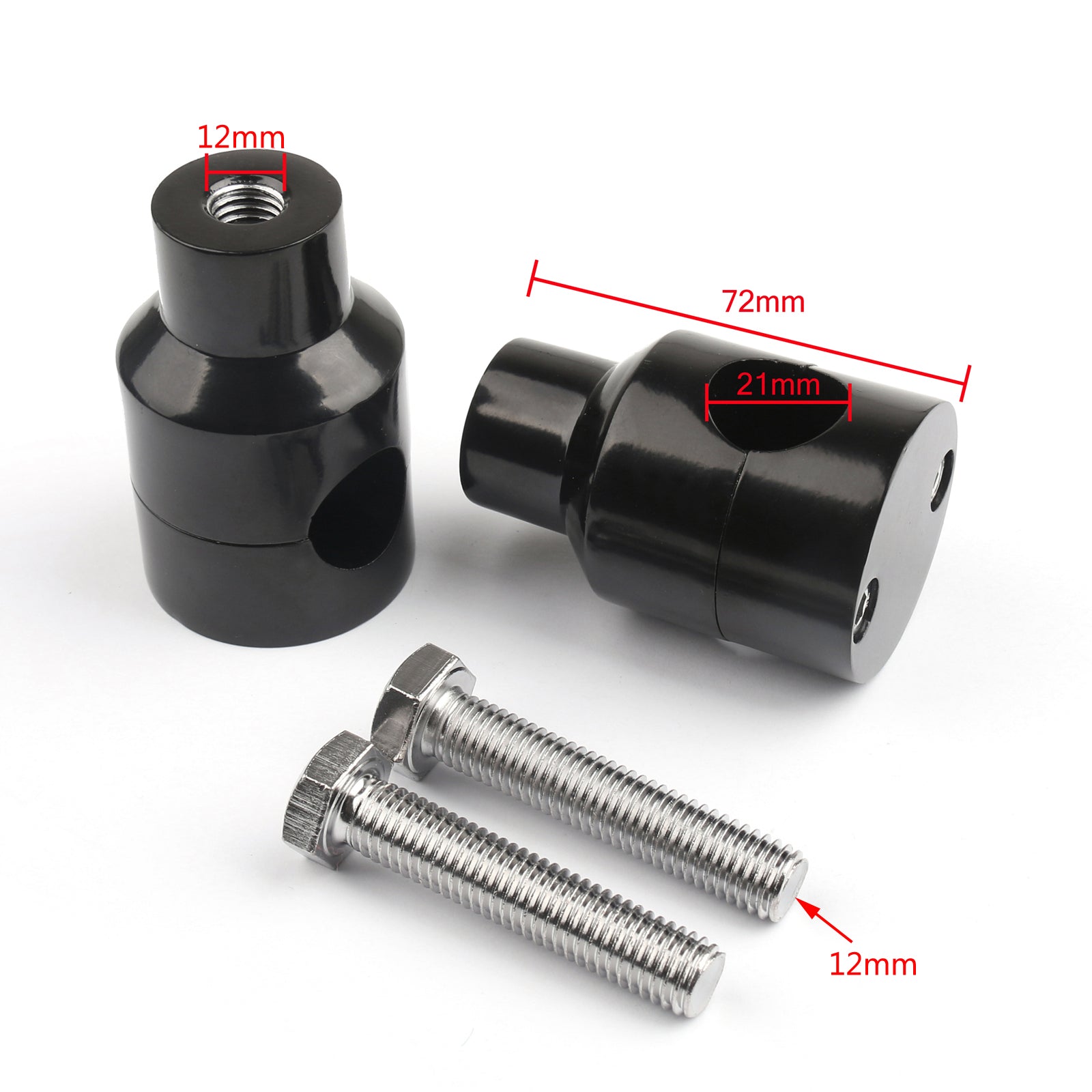 Guidon Riser Risers Mount Colliers De Fixation Moto Vélo 7/8" 22mm Noir Generic