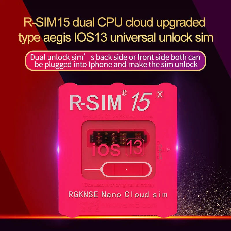 Actualice la tarjeta de desbloqueo RSIM-15 Nano para iPhone 13 Pro X XS Max 8 iOS 14.7 