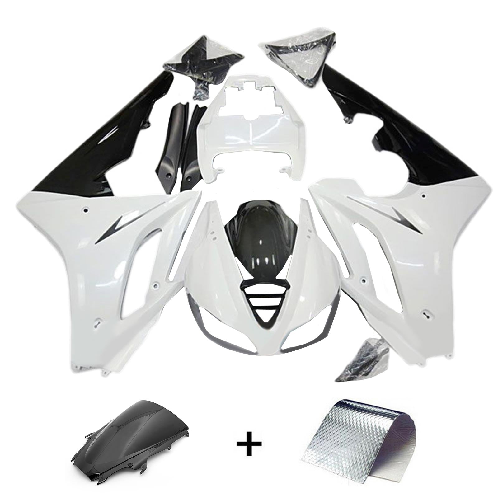 Amotopart Triumph Daytona 675 2009-2012 Kit Carénage Carrosserie Plastique ABS