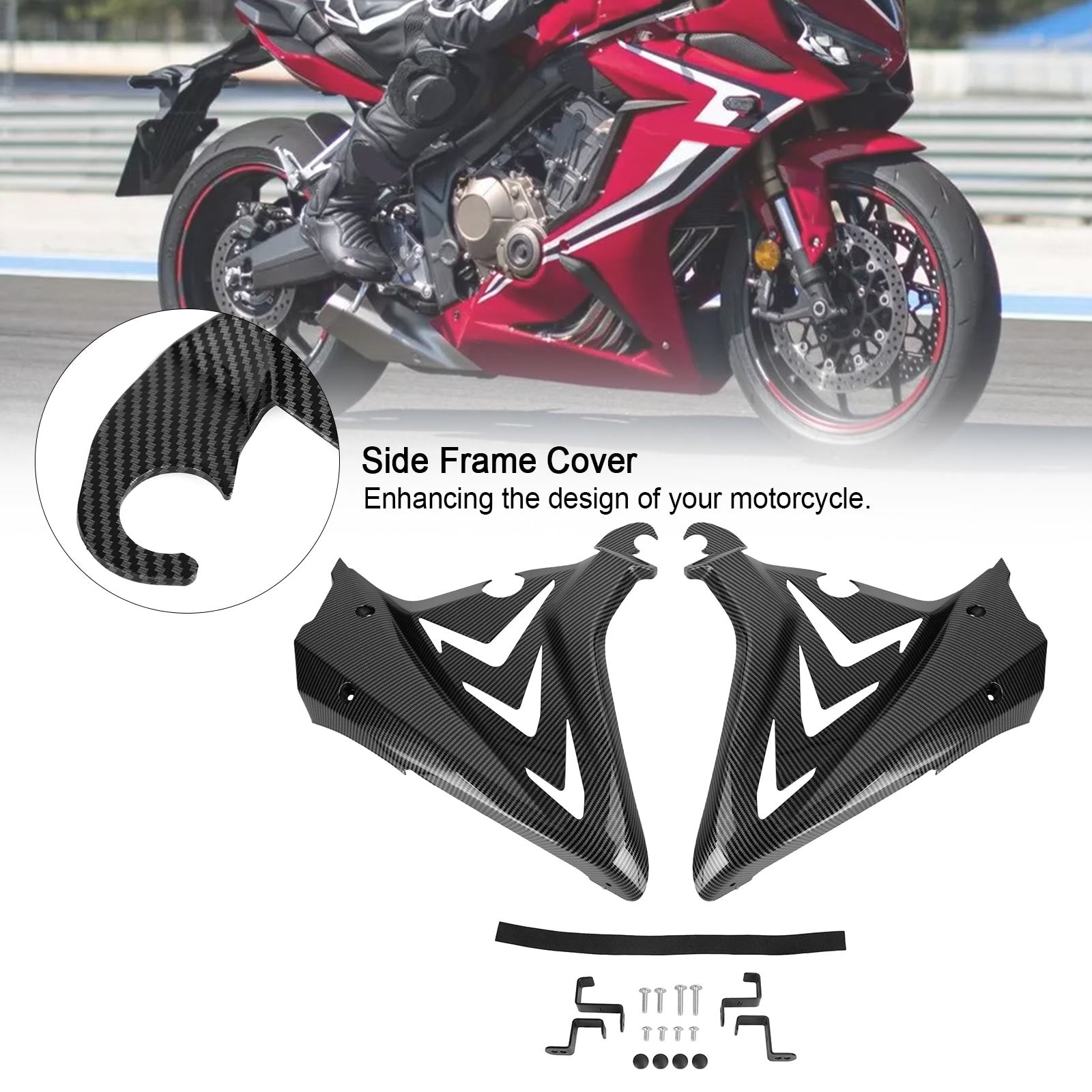 Panneaux de couverture de cadre latéral carénages capots pour Honda CBR650R 2019 2020 2021 générique