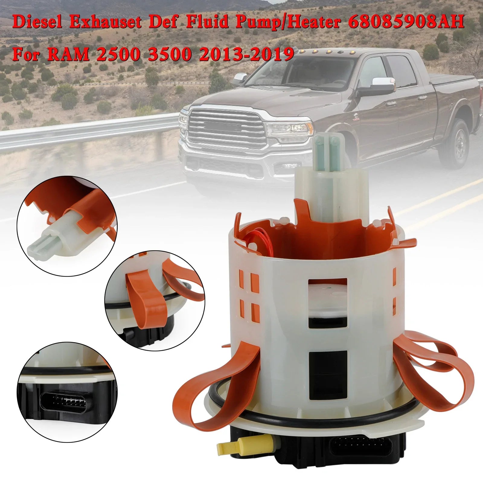 2013-2019 RAM 2500 3500 Diesel Exhauset Def Pompe à fluide/chauffage 68085908AH Fedex Express
