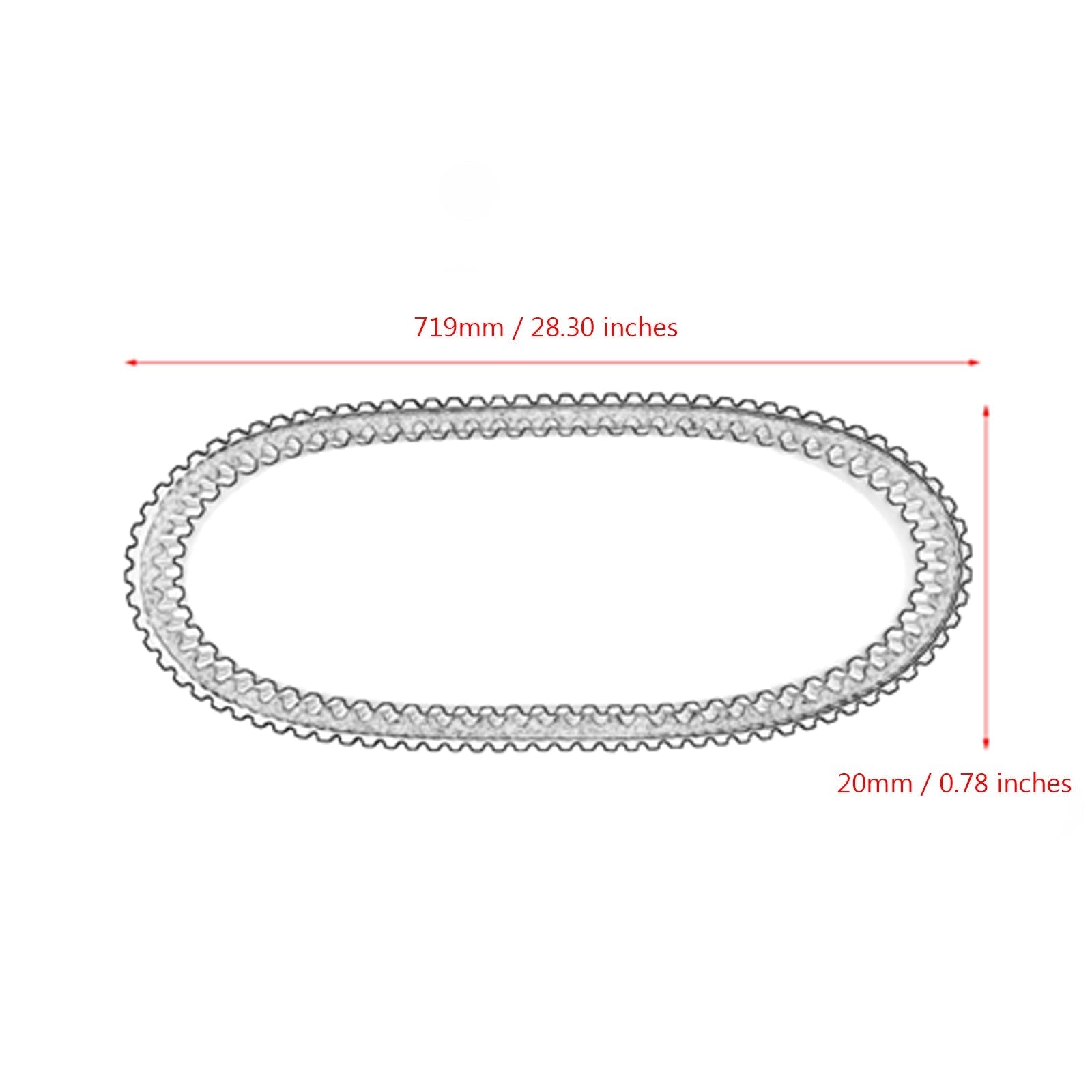 Courroie de transmission finale externe pour Honda Spacy 100 BC JF13 2003-2008 Generic