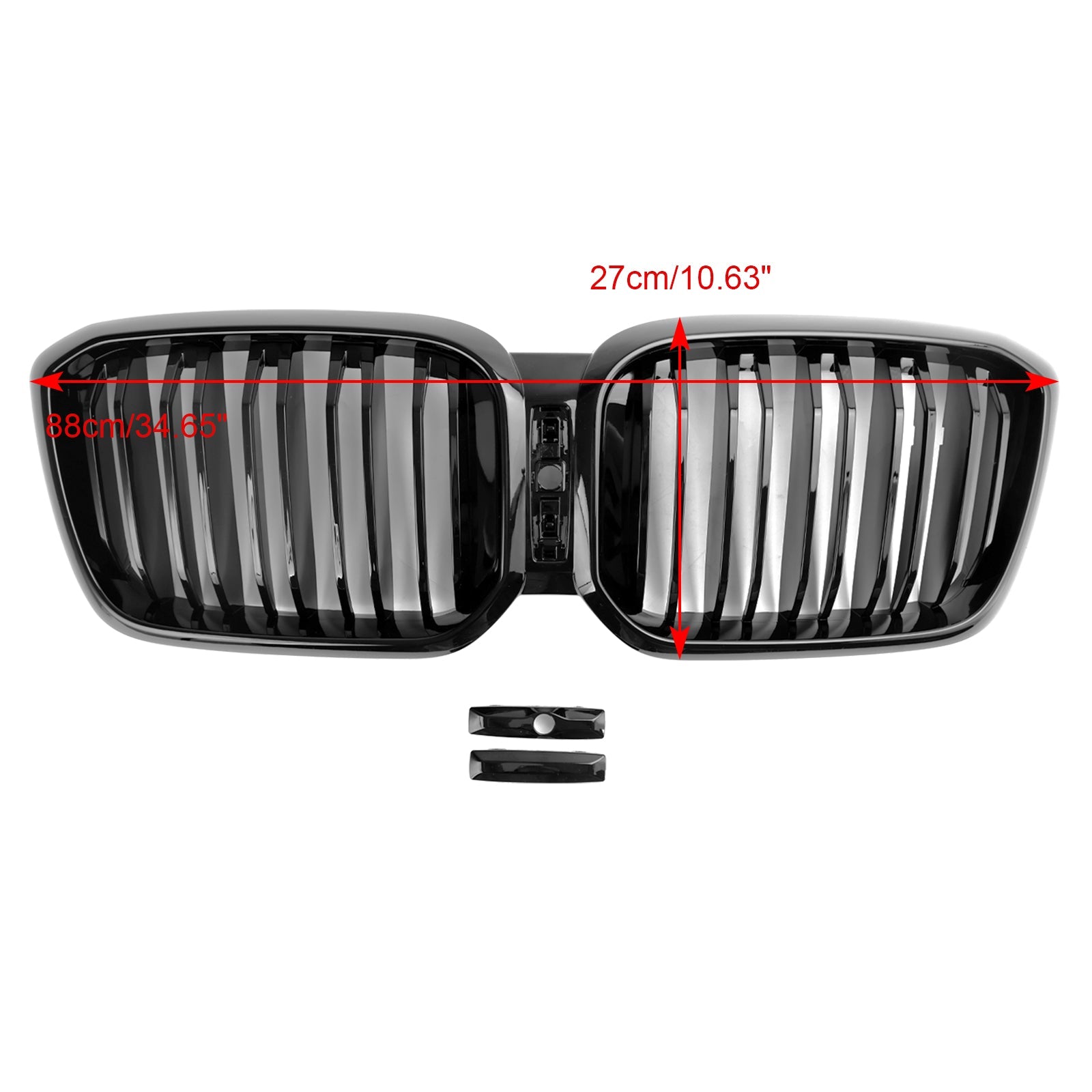 BMW X3 X4 G01 G02 2022 2023 Grille de calandre avant noire brillante