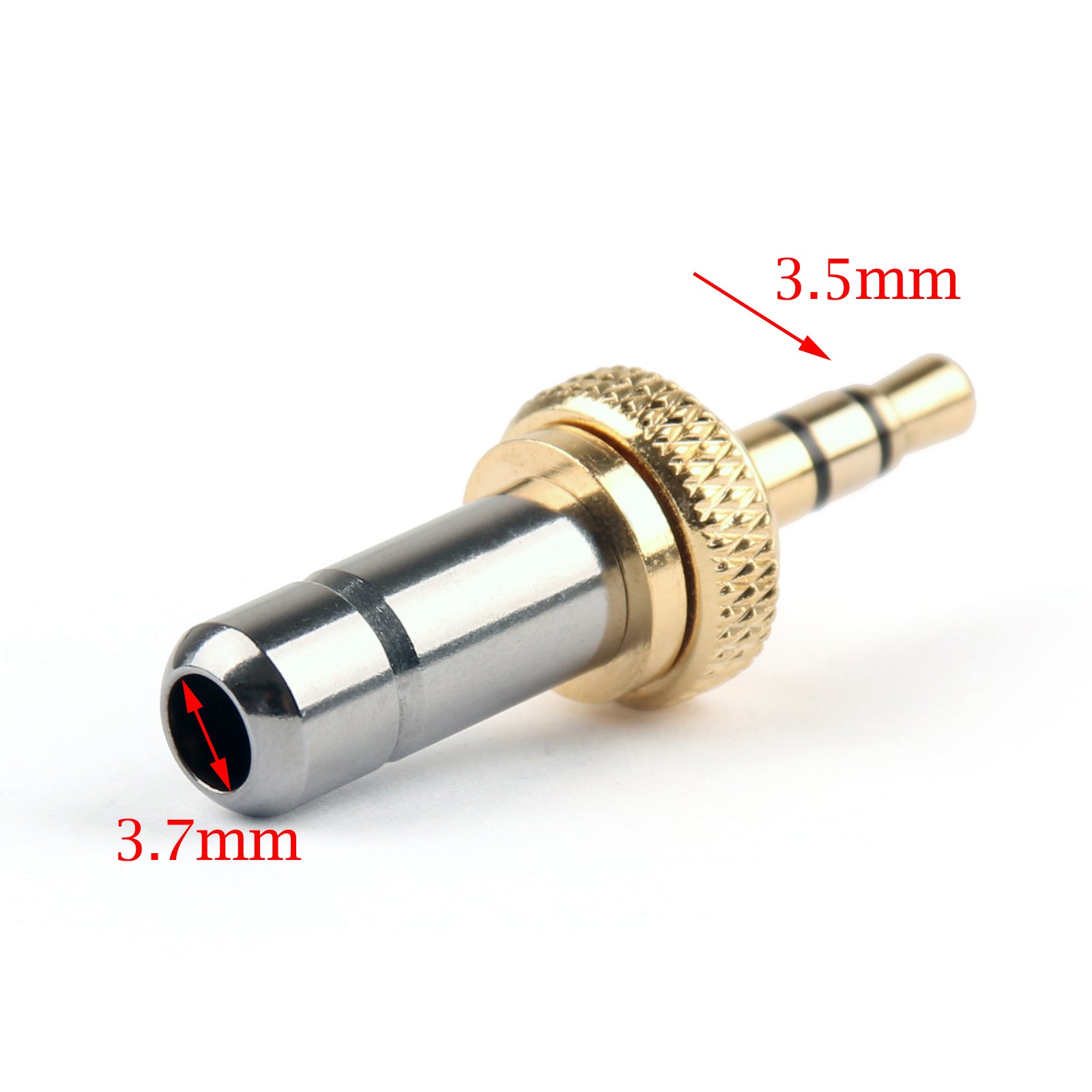 10x mini jack stereo da 3,7 mm con bloccaggio a vite placcato in oro da 3,5 mm per Sennheiser