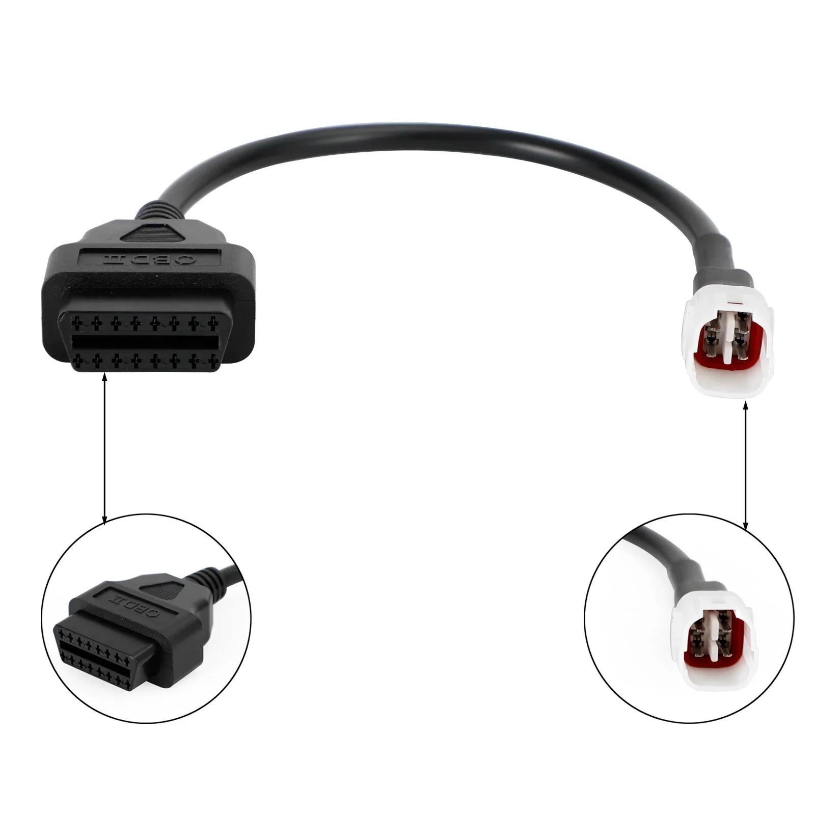 4-pins naar OBD2-kabel diagnostische adapterconnector geschikt voor Yamaha R1 R6 MT09