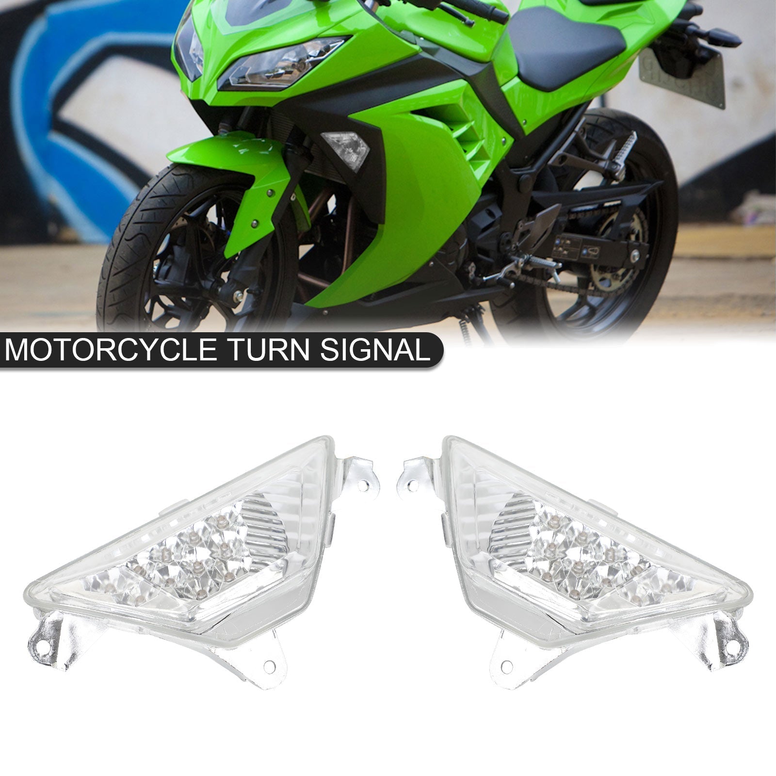 KAWASAKI NINJA 250 300 400 650 1000 ZX6R Luz de señal de giro LED delantera