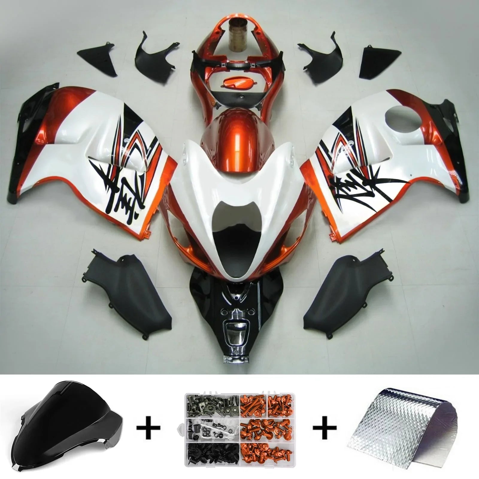 Amotopart Suzuki Hayabusa GSXR1300 1999-2007 Kit de carenado de carrocería de plástico ABS