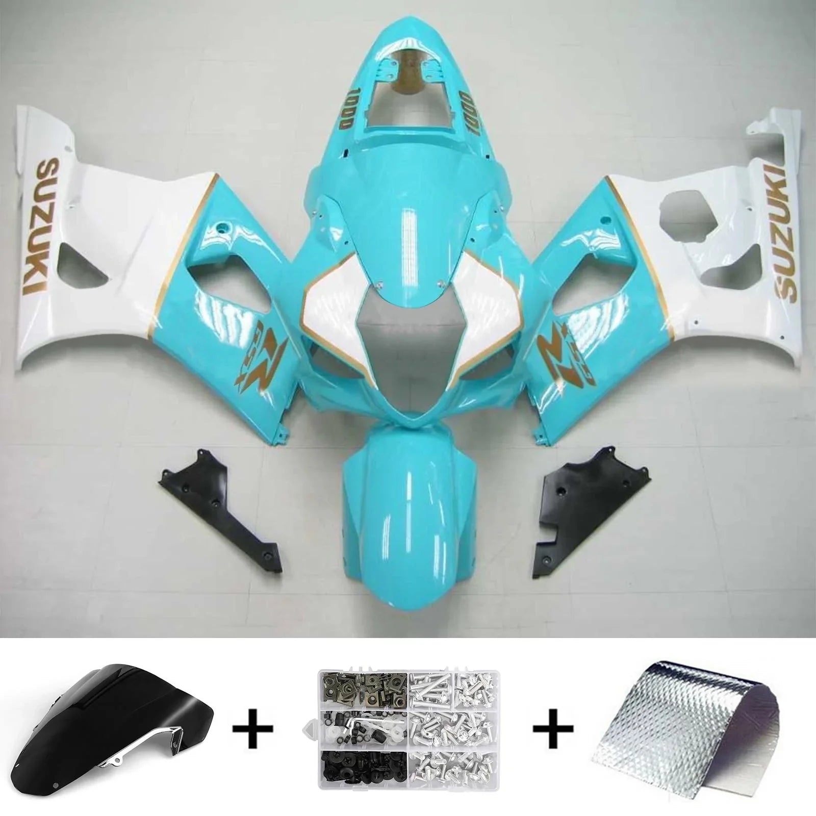 Amotopart Suzuki GSXR1000 2003-2004 Kit de carénage K3