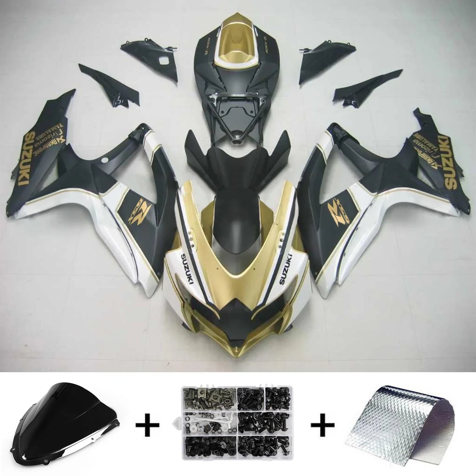 Amotopart Suzuki GSXR 600/750 2008-2010 Kit carenatura plastica ABS K8