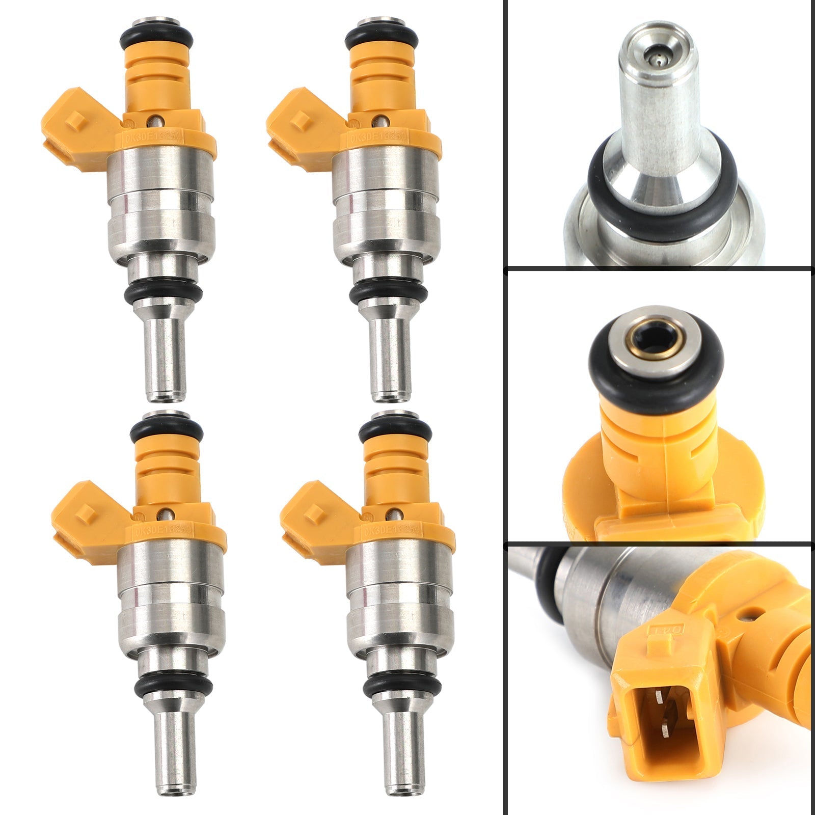 4 inyectores de combustible 0K30E13250 para Kia Rio 1.6L L4 2001-2005 FJ640 genérico