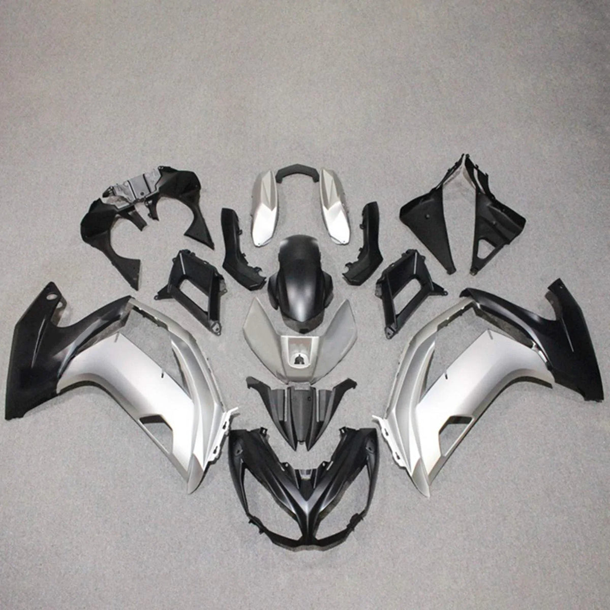 Carenatura Aerodinamica Per Kawasaki Z650 2020-2024 - Winglet Kit In Nero, Deflettore Anteriore, Downforce