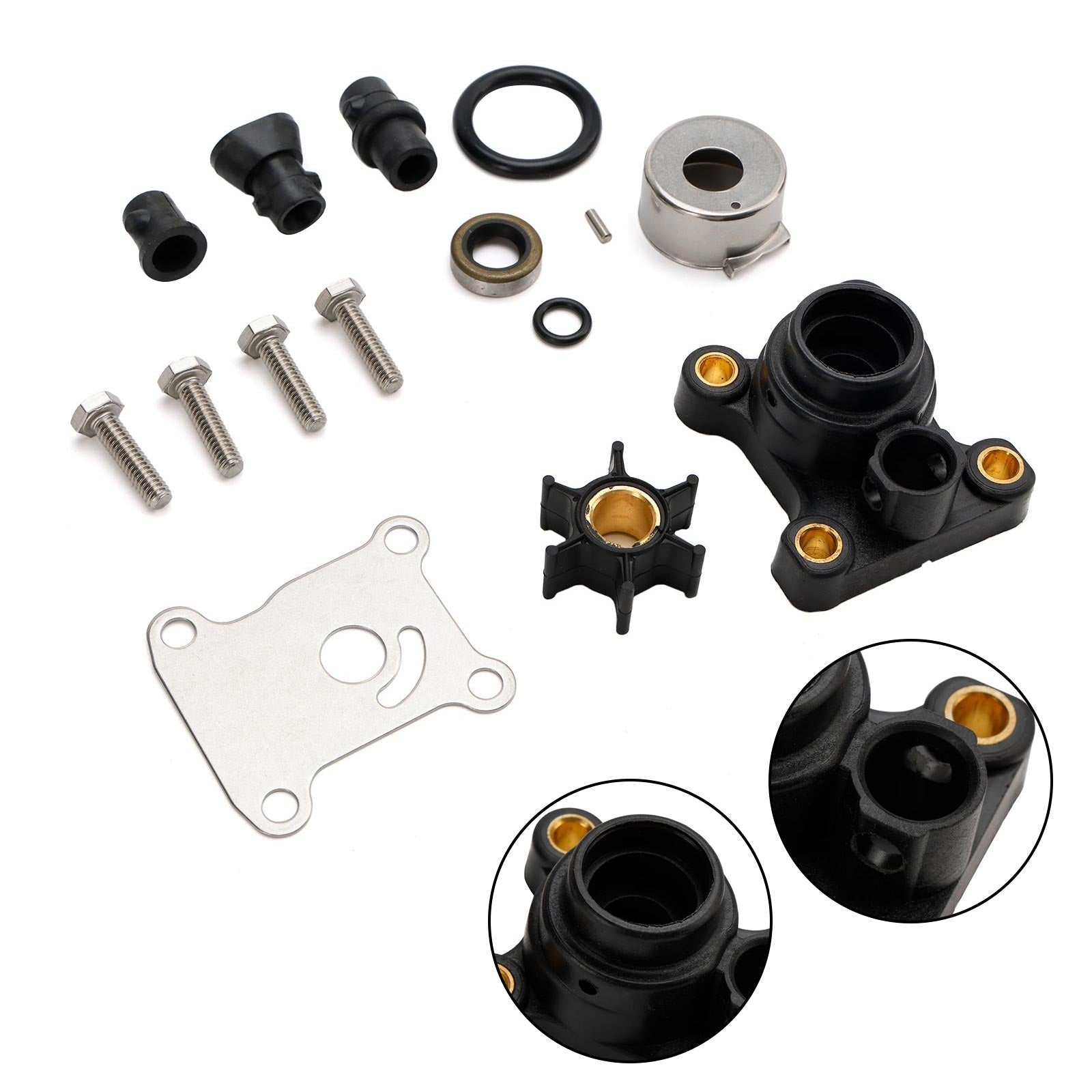 Kit girante pompa acqua per fuoribordo Johnson Evinrude 8-15HP con alloggiamento 18-3327