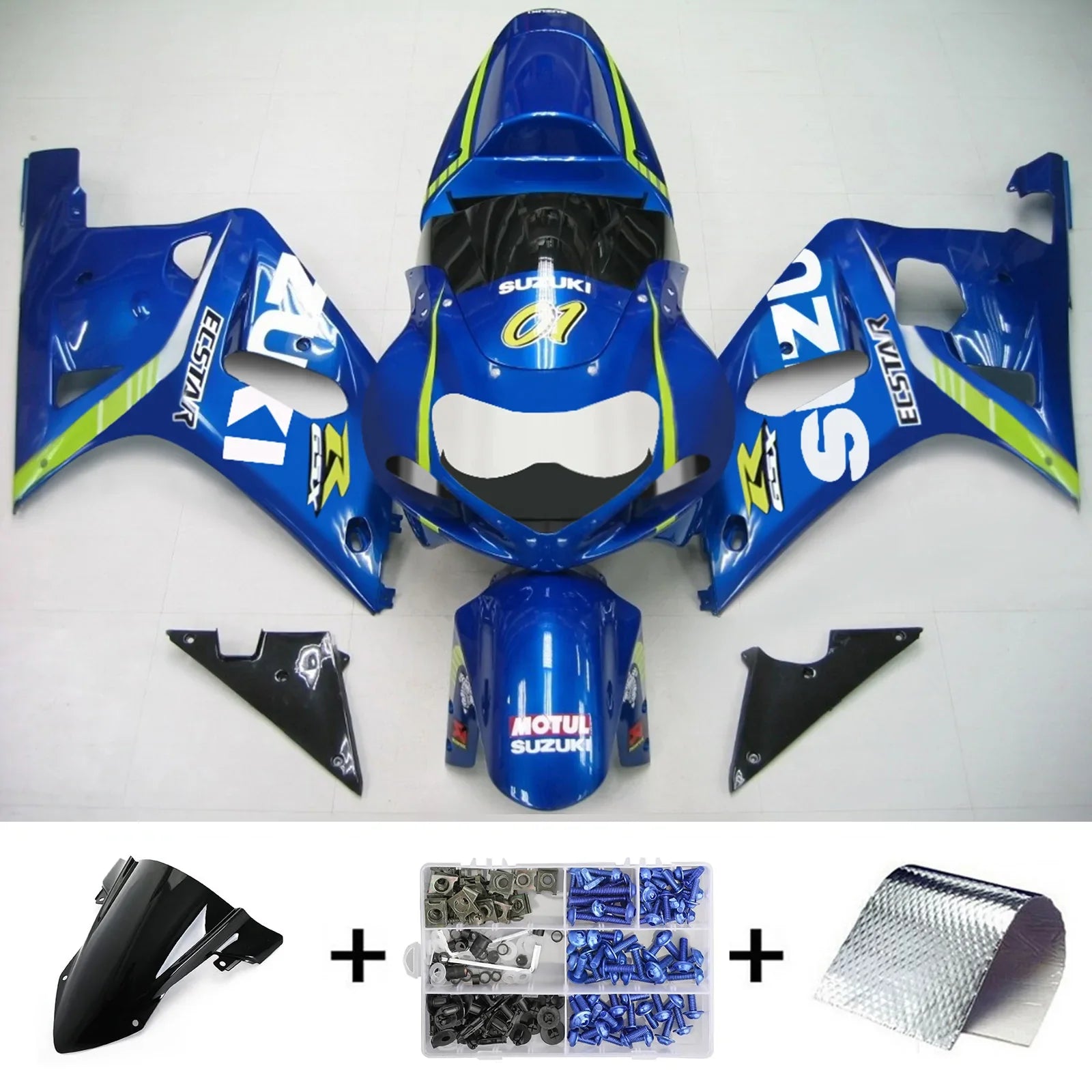 Amotopart Suzuki GSXR750 2001-2003 Kit Carenado Plastico ABS Carroceria