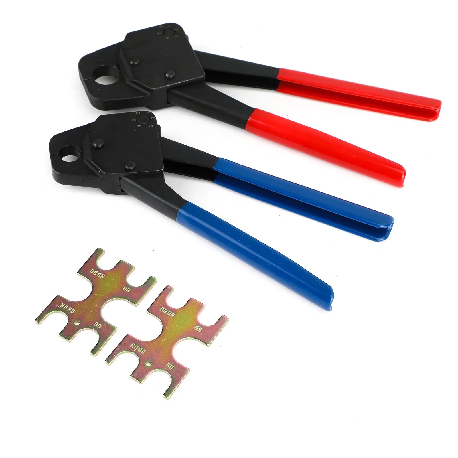 2 pinze a crimpare Pex 1/2 "e 3/4" set di strumenti per calibro angolare combinato Gonogo per crimpatura idraulica