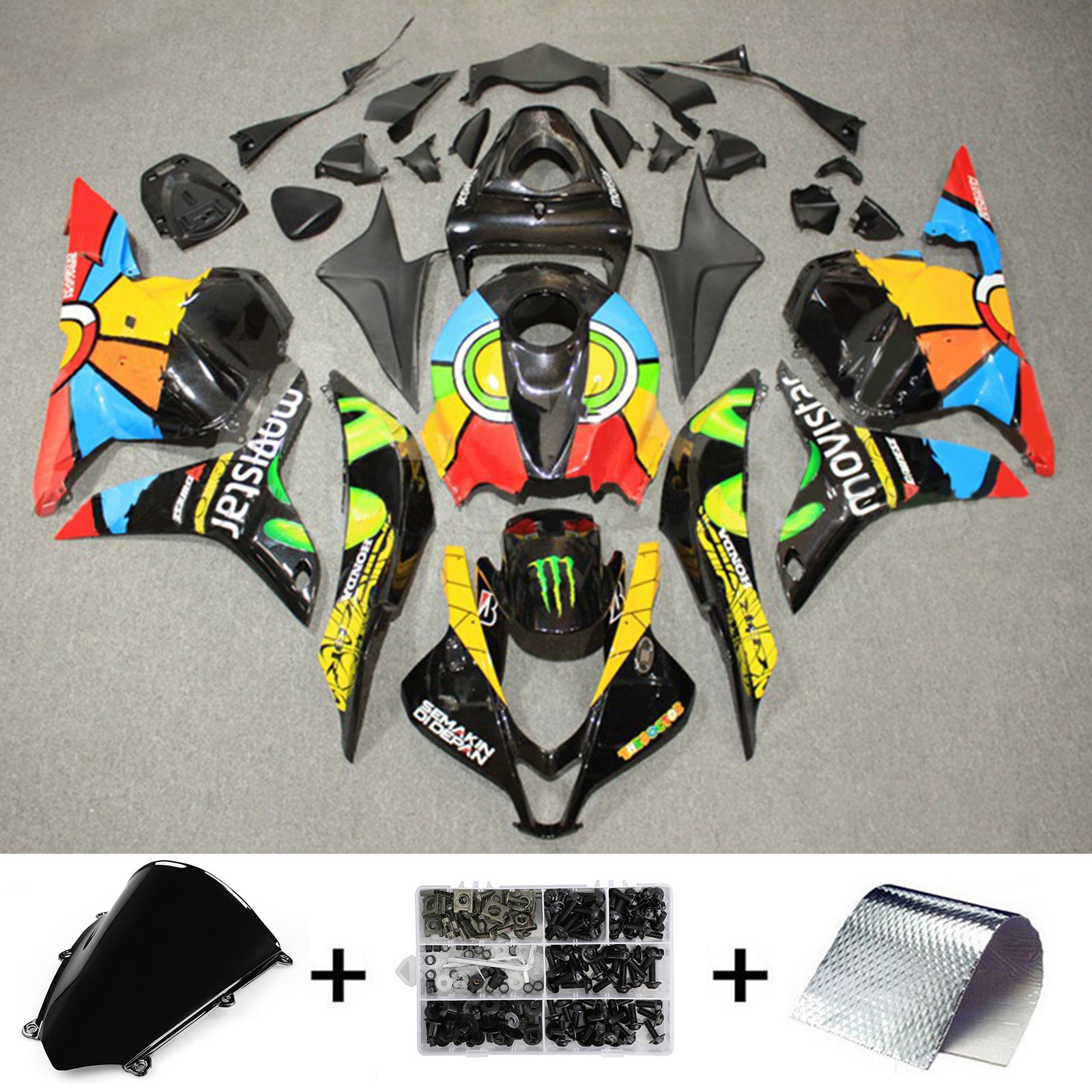 Amotopart Honda CBR600RR 2009-2012 F5 Kit carenatura carrozzeria in plastica ABS