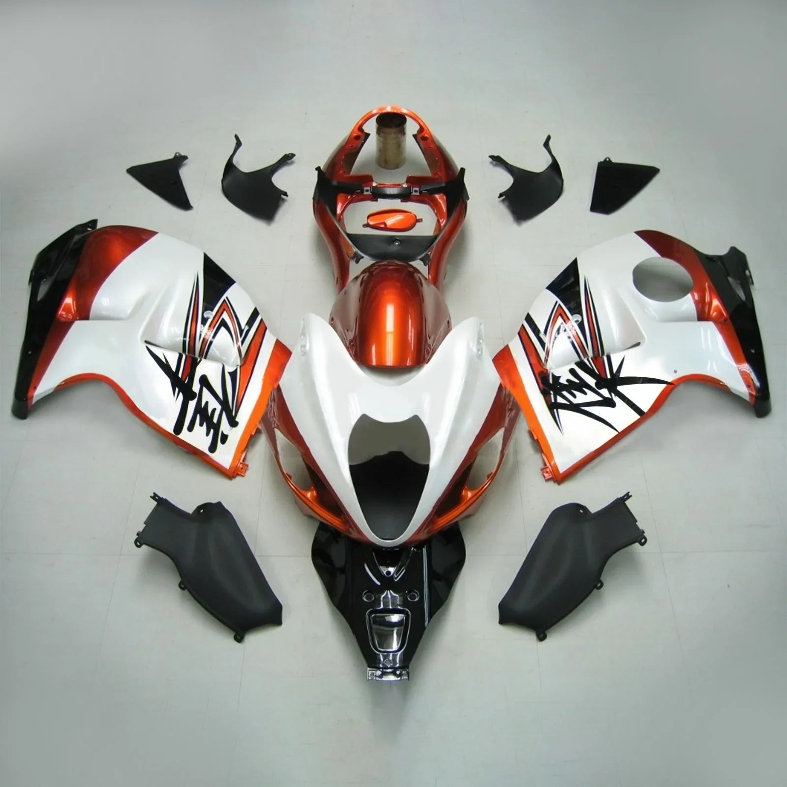 Amotopart Suzuki Hayabusa GSXR1300 1999-2007 Kit Carénage Carrosserie Plastique ABS