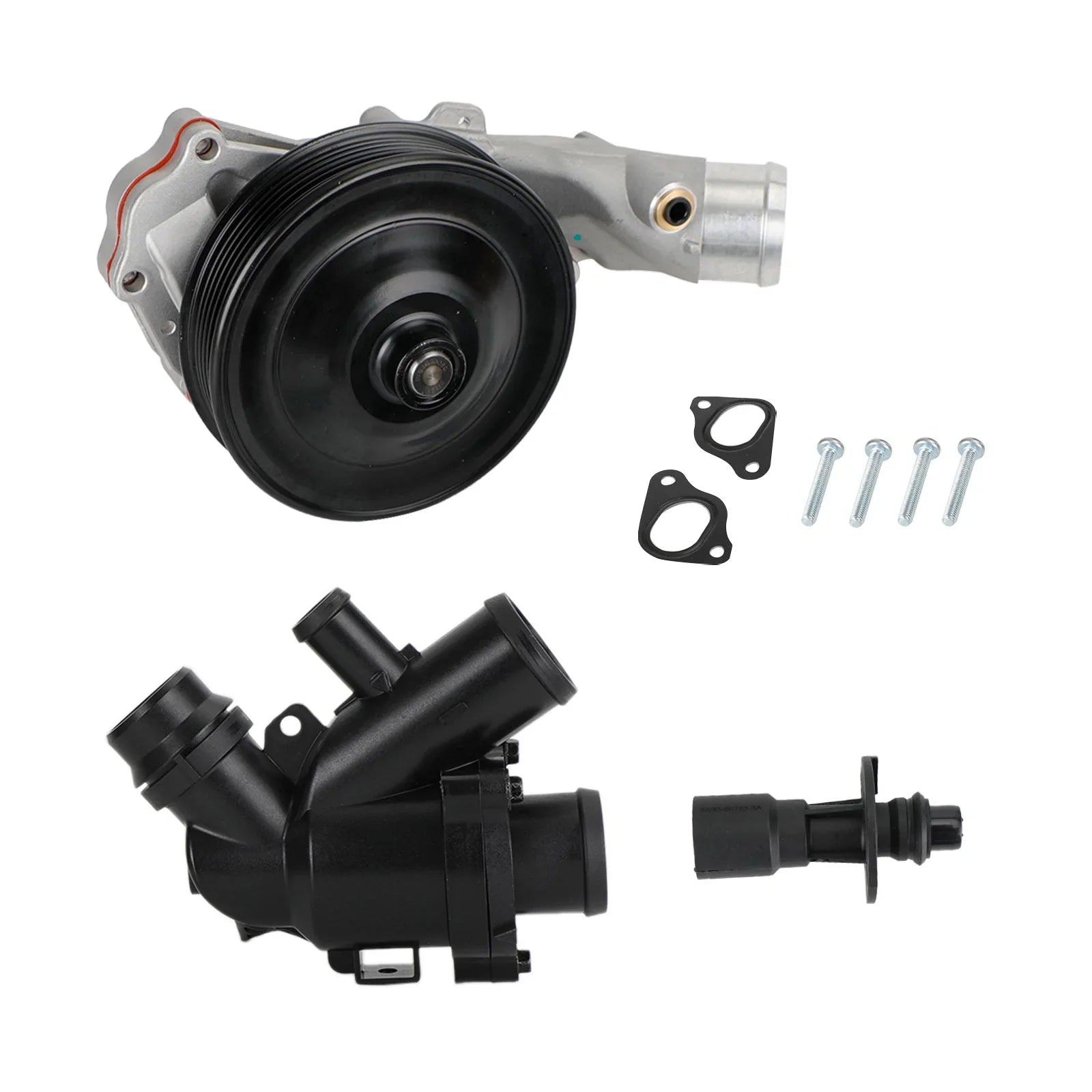 Jaguar 2010 - 2015 XK XKR XKR-S Pompe à eau avec boulons Joints Connecteur + Kit de thermostat