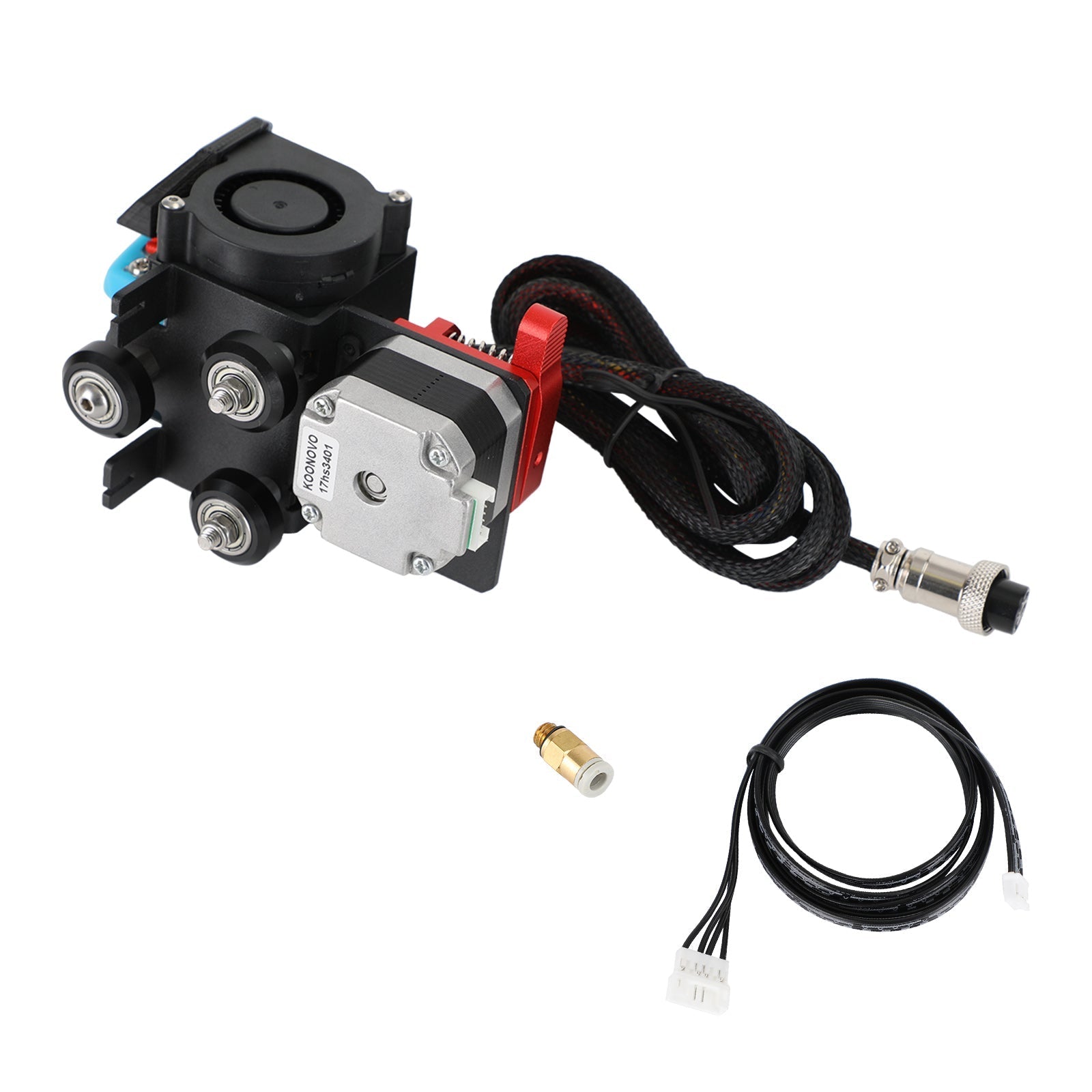 Ventilador de extrusor de turbo de la impresora 3D MK8 Direct Turbo Polea para CR-10 Ender3 12V/24V